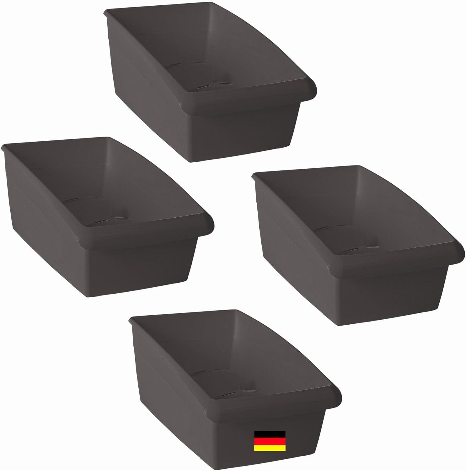 Novaliv Aufbewahrungsbox 30553-2-4x (4 St), Novaliv 4x Medikamenten Organizer groß Hausapotheke - 25 x 16 cm ANTHR