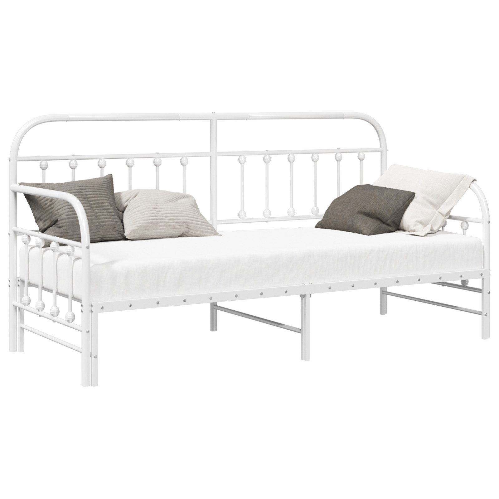 vidaXL Bett Tagesbett Ausziehbar Weiß 80x200 günstig online kaufen