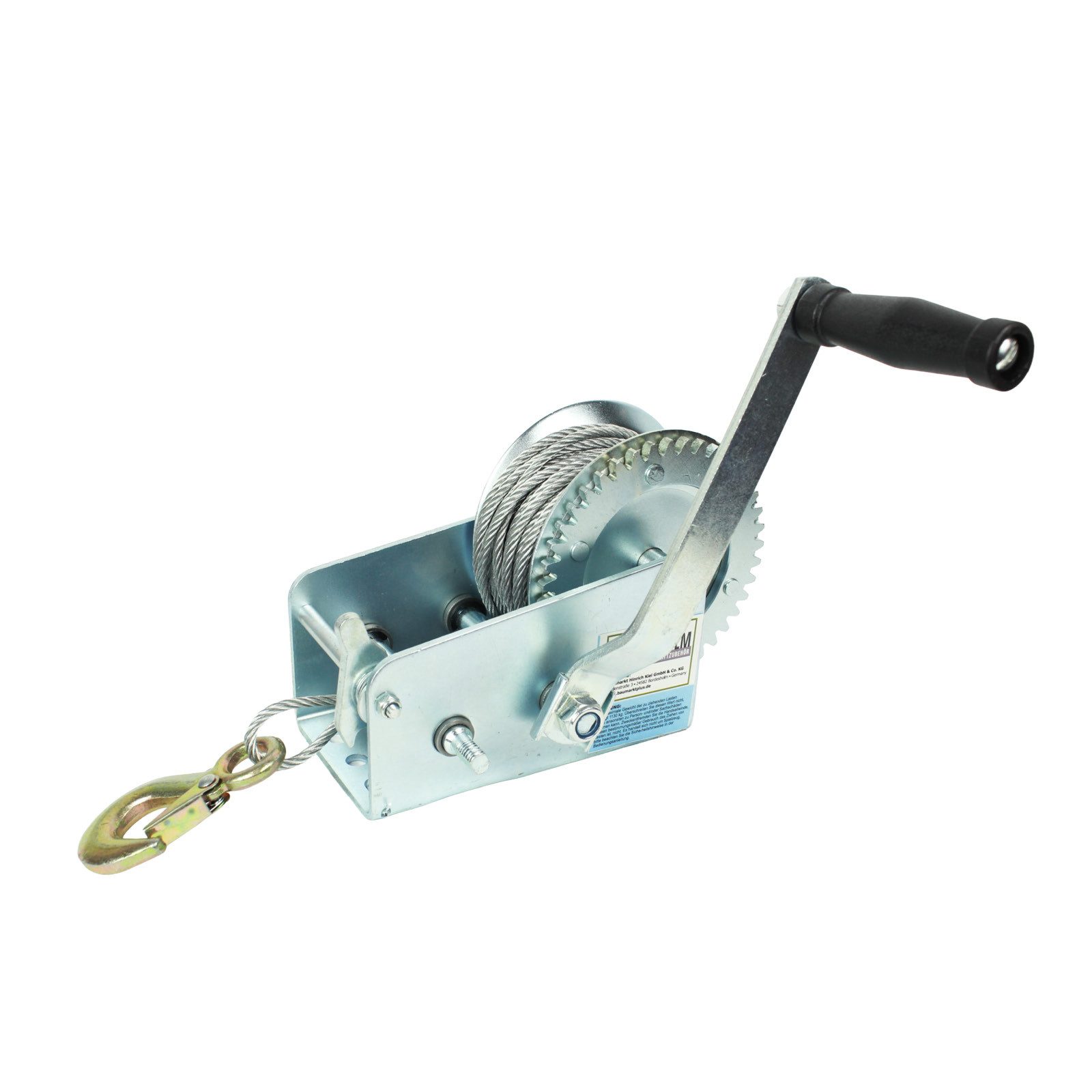 TRUTZHOLM Seilwinde Handseilwinde 1130 kg 10 m, (Produkt, 1-St), Handkurbellänge: ca. 23 cm