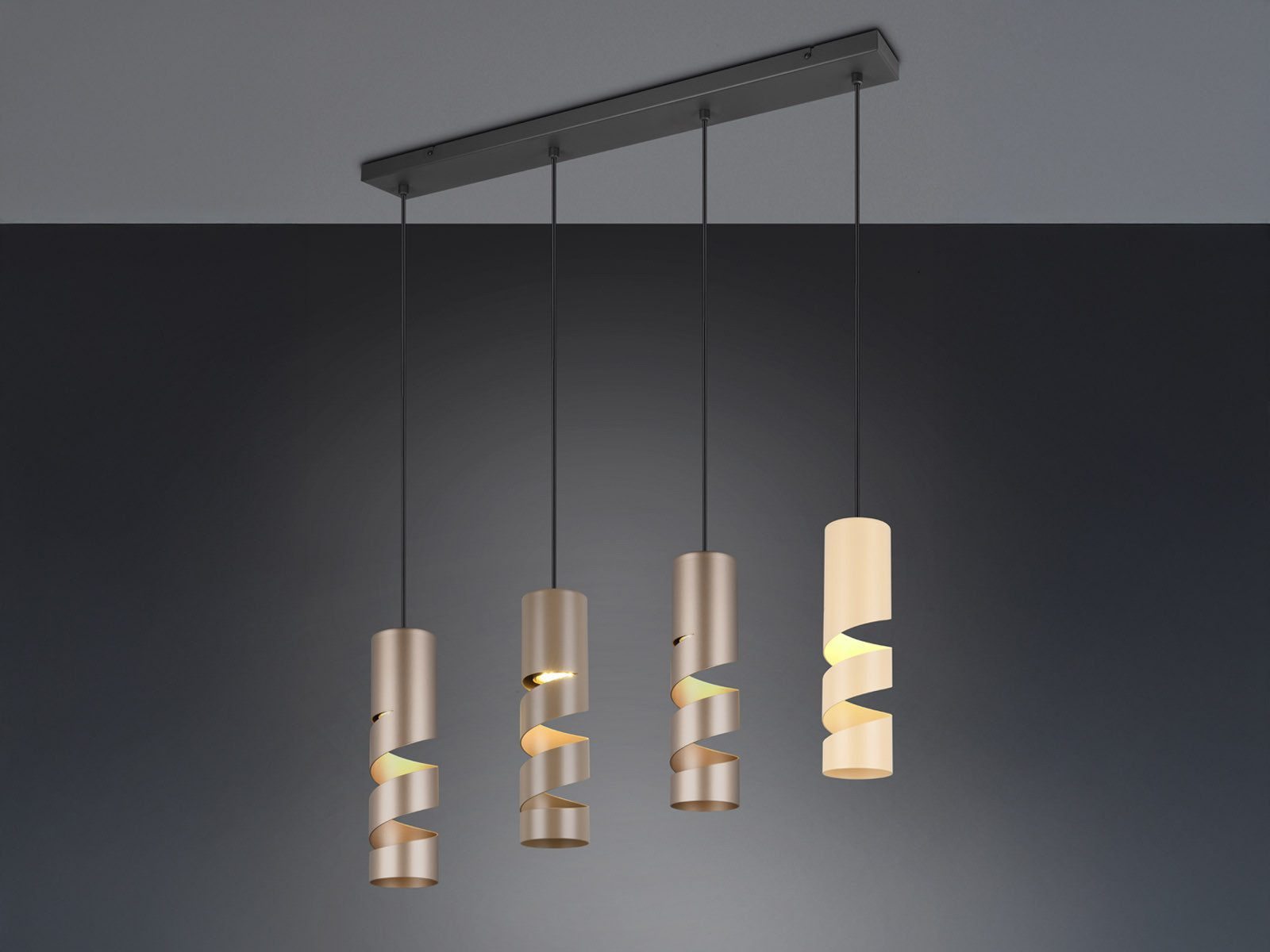 TRIO Leuchten LED Pendelleuchte, Dimmfunktion, LED wechselbar, warmweiß, Mehrflammig-e Esstisch-lampe hängend über-n Kücheninsel, Breite 80cm