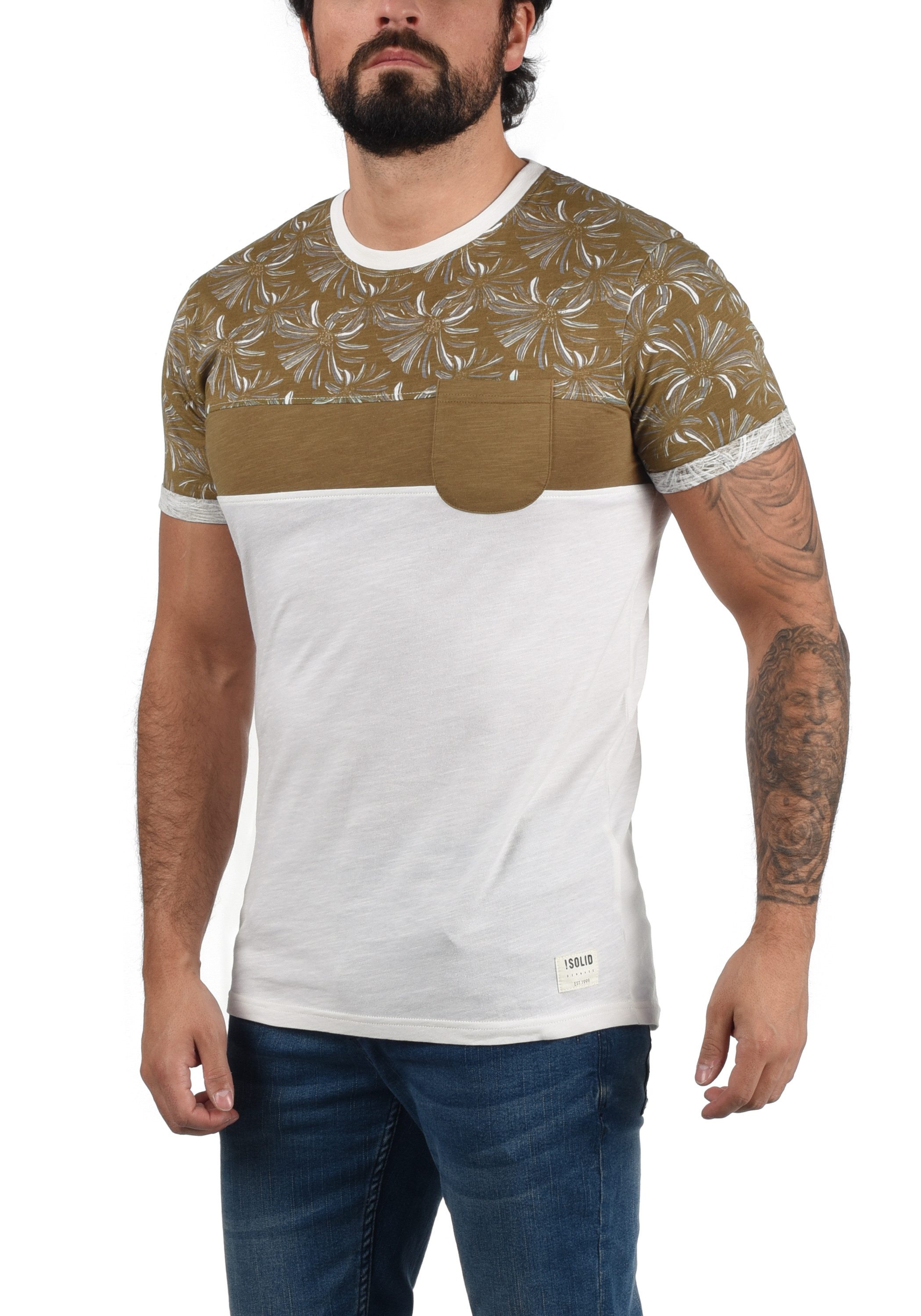 !Solid Rundhalsshirt SDFlorian Kurzarmshirt mit Bustttasche