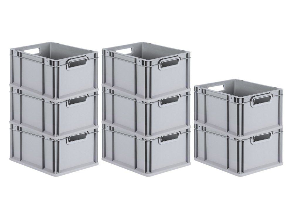 PROREGAL® Stapelbox SparSet Eurobox NextGen Grip, Verschiedene Größen/Mengen (8 St)