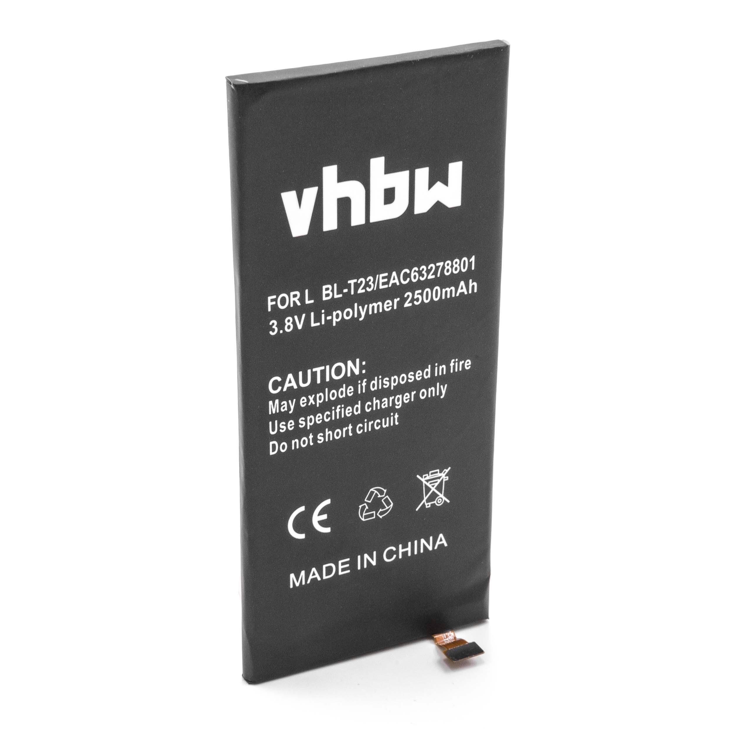 vhbw kompatibel mit LG X Cam, X Cam 4G Smartphone-Akku Li-Polymer 2500 mAh (3,85 V)