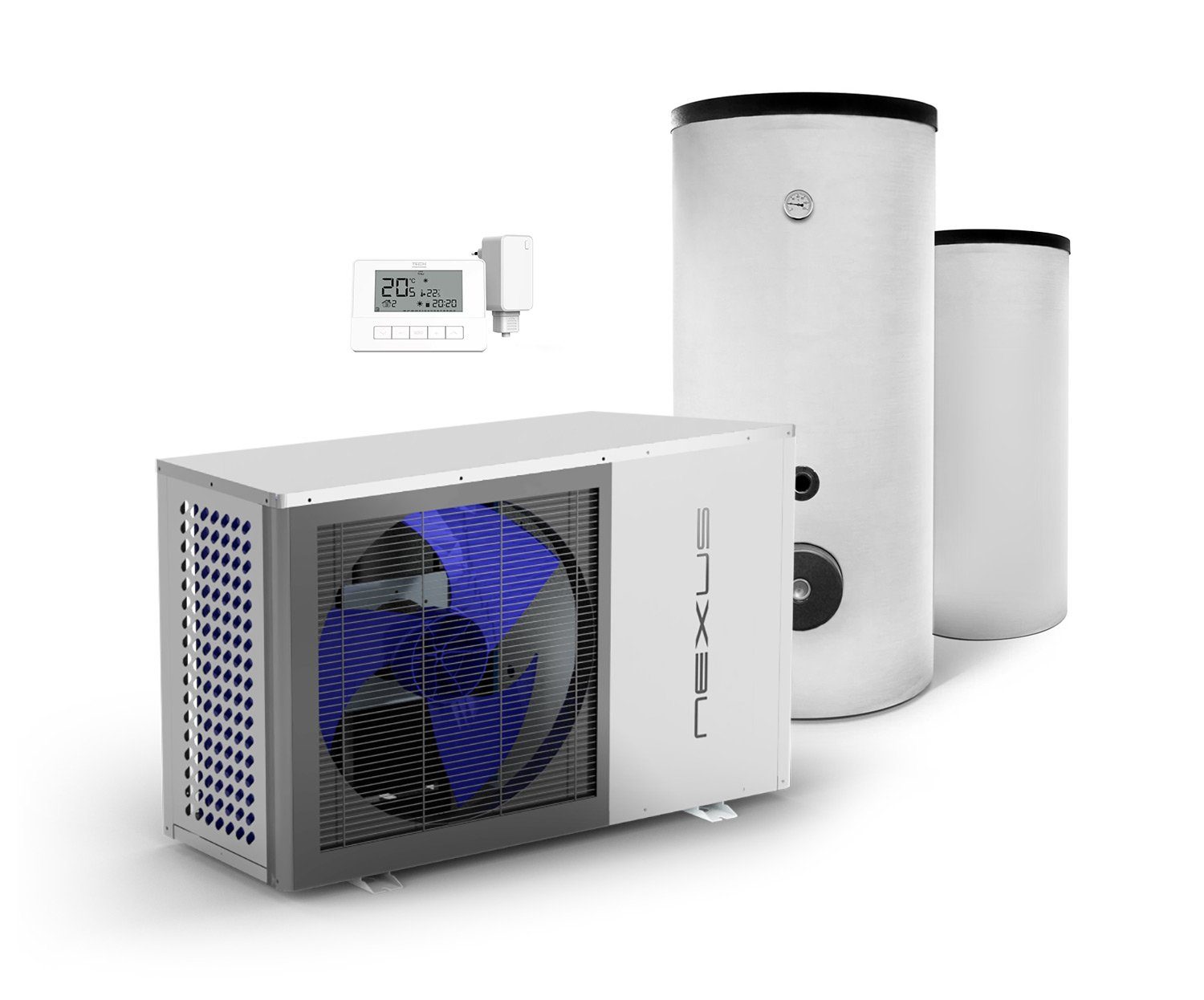 SUNEX Luft-Wasser-Wärmepumpe Luft Wasser Wärmepumpe Nexus M8 EVI Monoblock Komplettpaket Heizung