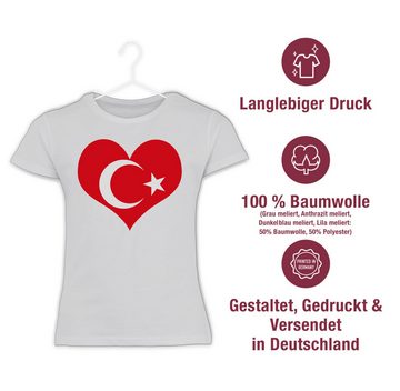 Shirtracer T-Shirt Türkei Herz Kinder Länder Wappen