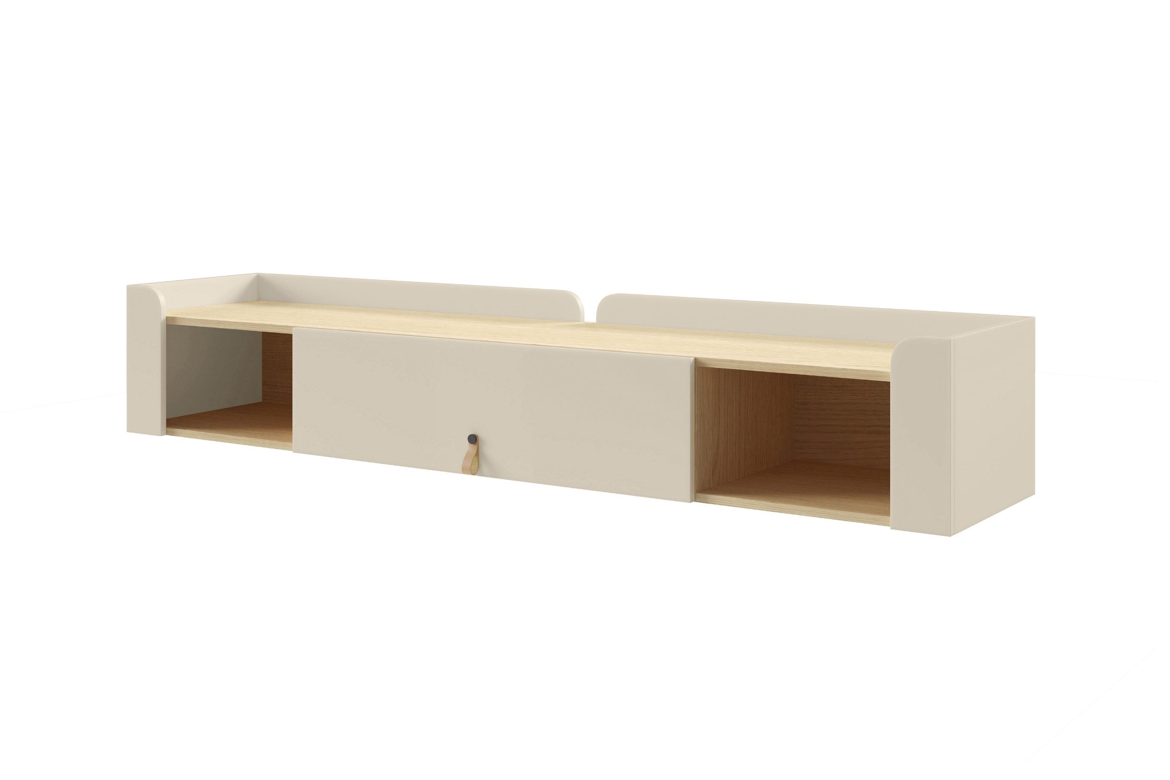 Deine Möbel 24 Hängeschrank SOVI 10 180 cm breit, Wandregal mit Klappfach und offenen Fächern (Set, 1-St., SOVI - Kollektion) skandinavisches Design, für Wohnzimmer, Kinderzimmer & Jugendzimmer