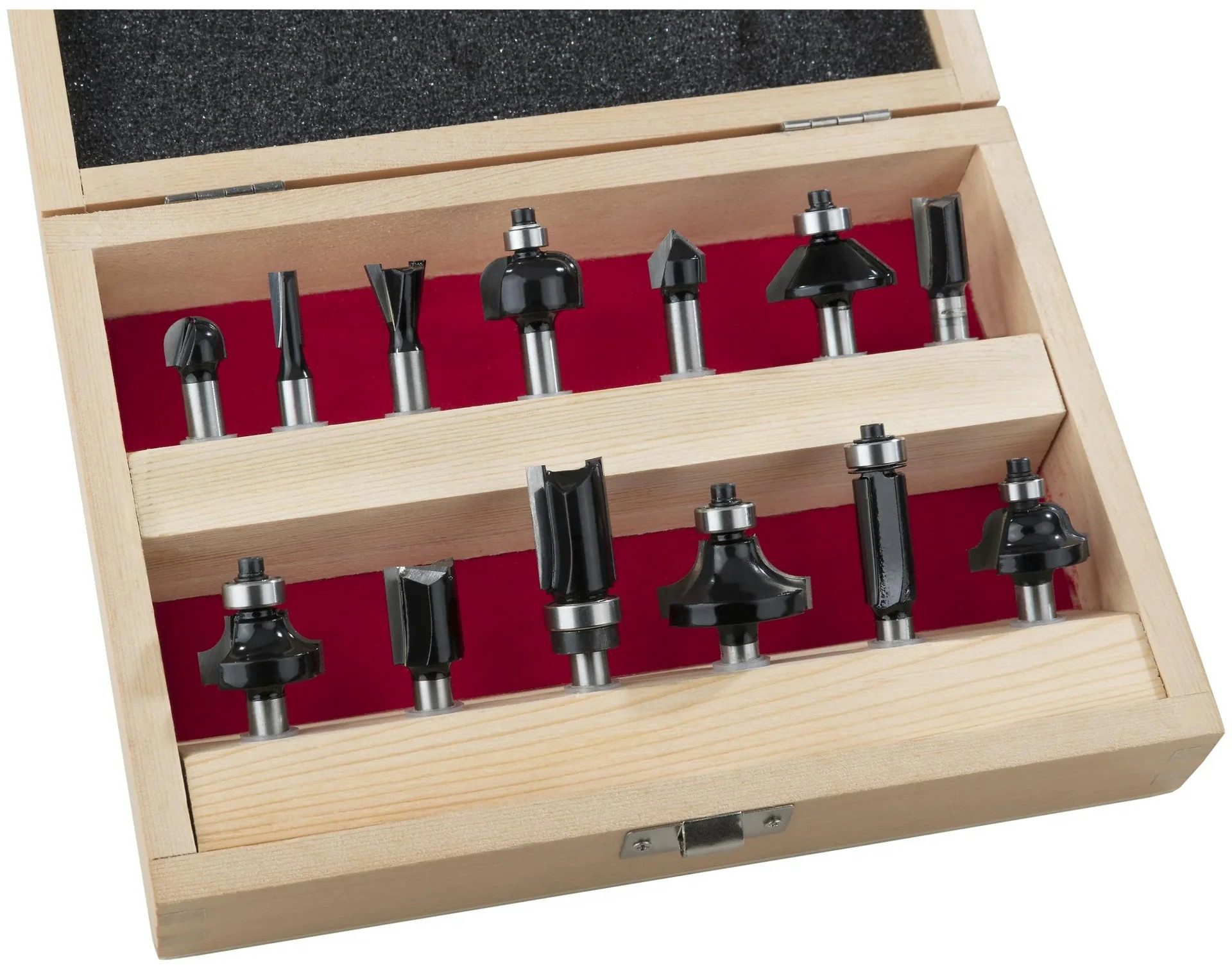 Westfalia Werkzeug Fräser-Set HM Fräsersatz 13-teilig (Oberfräsen), 8mm Schaft
