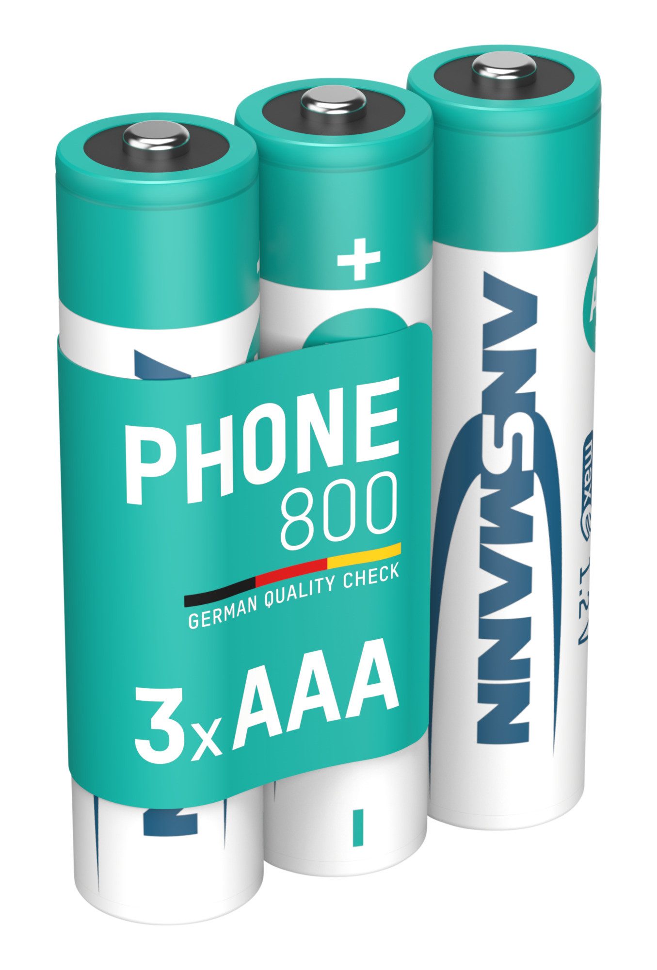 ANSMANN AG DECT Telefon Akku AAA 800mAh 1,2V NiMH – Hochstromfähig (3 Stück) Akku 800 mAh (1.2 V)