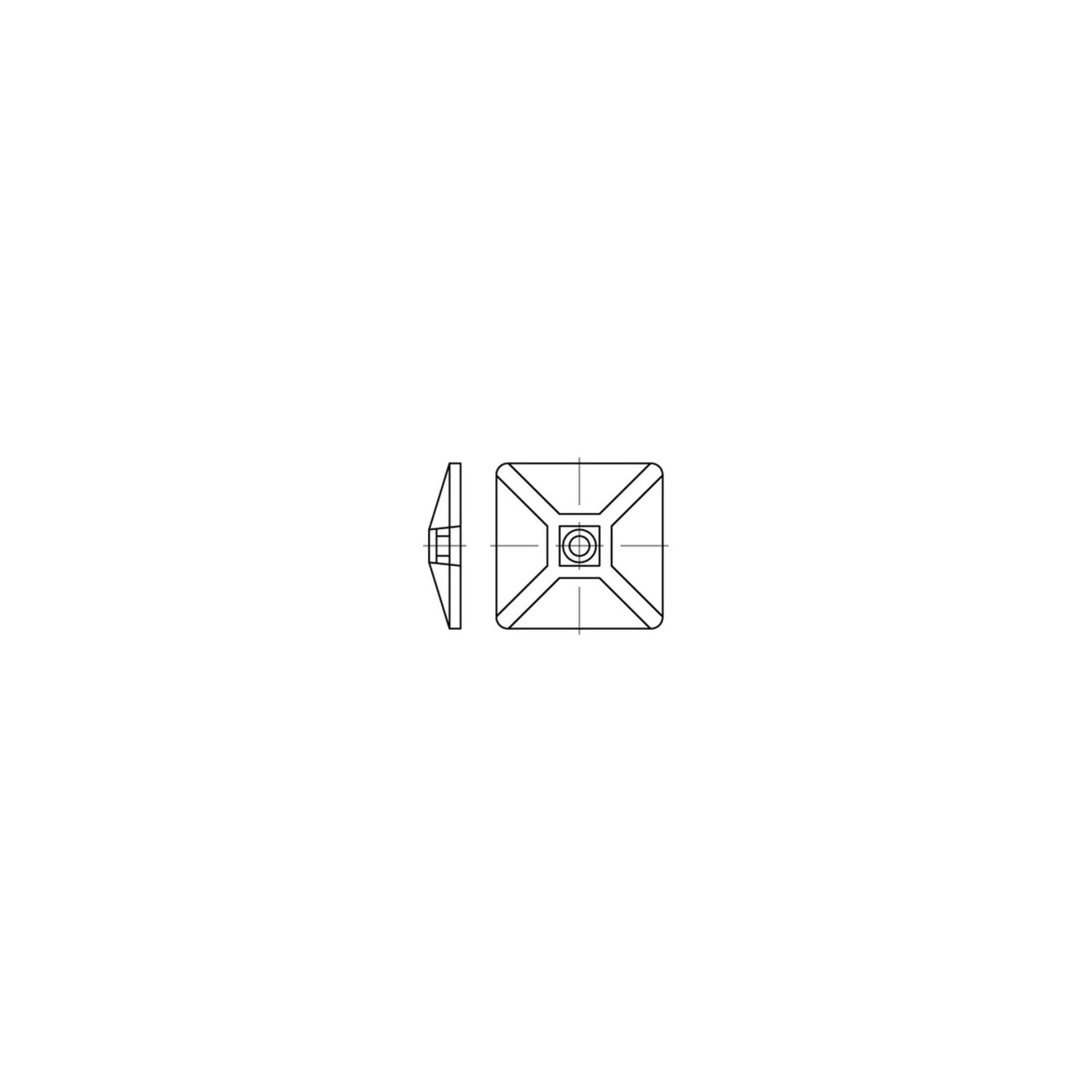 HellermannTyton Grundplatte HellermannTyton Befestigungssockel MB4CA/S/-N66-NA-C1 100 Stk