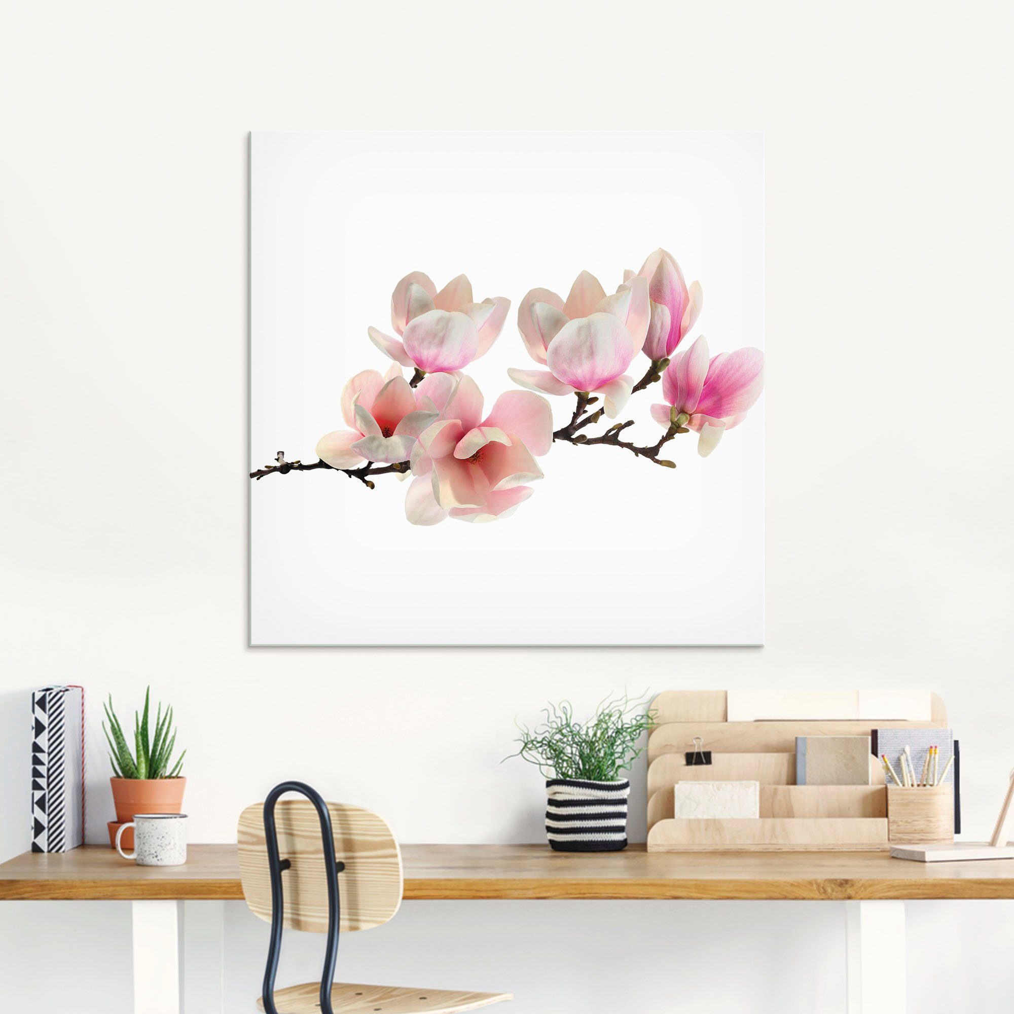 Artland Glasbild Magnolie, Blumen (1 St), in verschiedenen Größen