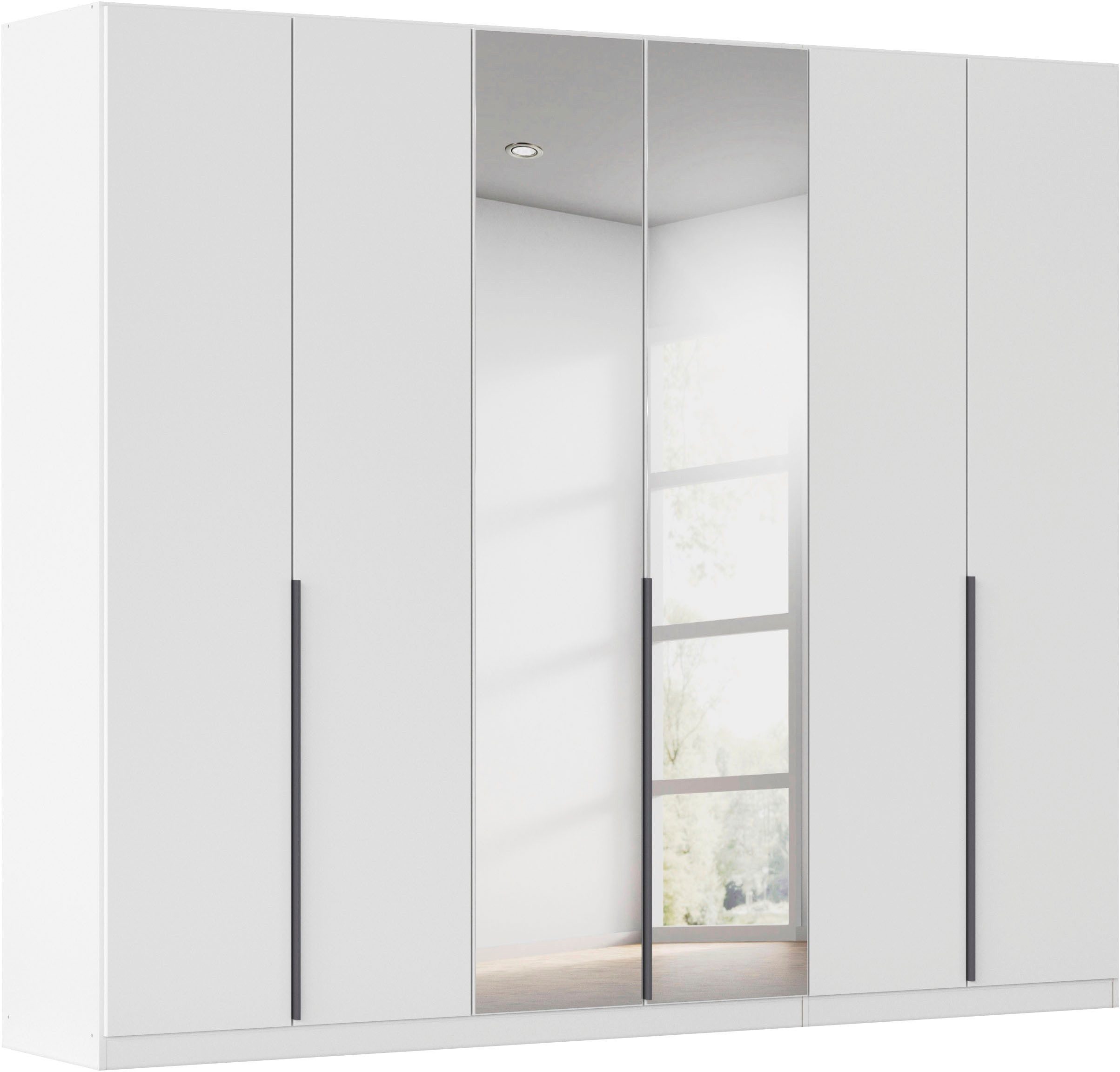 OTTO home Drehtürenschrank Kleiderschrank Schrank Garderobe AGORDO mit Dekor- oder Hochglanzfront (in zwei Griff-Farben, Breiten 91-405 cm) durchdachte Innenausstattung, in 8 Breiten und 2 Höhen MADE IN GERMANY