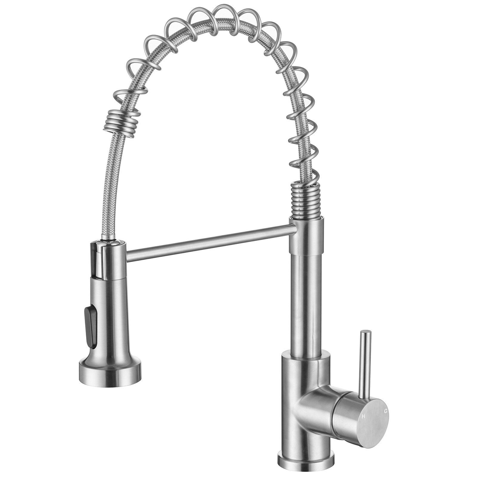 Küchenarmatur Wasserhahn küche mit ausziehbarer Brause, schwenkbar für Küche & Bad