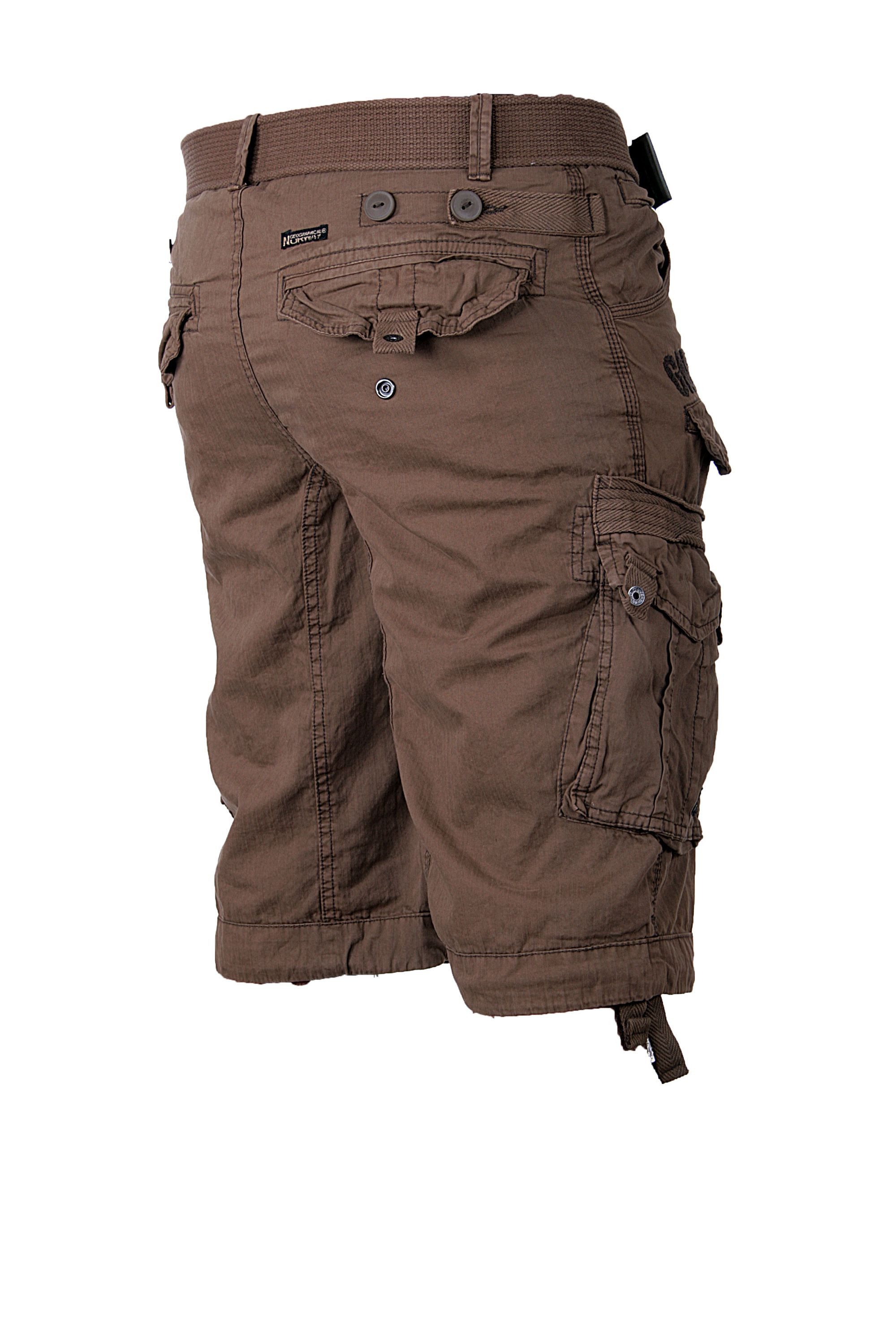 Geographical Norway Shorts Herren Cargo Shorts kurze Hose Short Bermuda Knielang Gürtel Sommer – Bild 3 von 5
