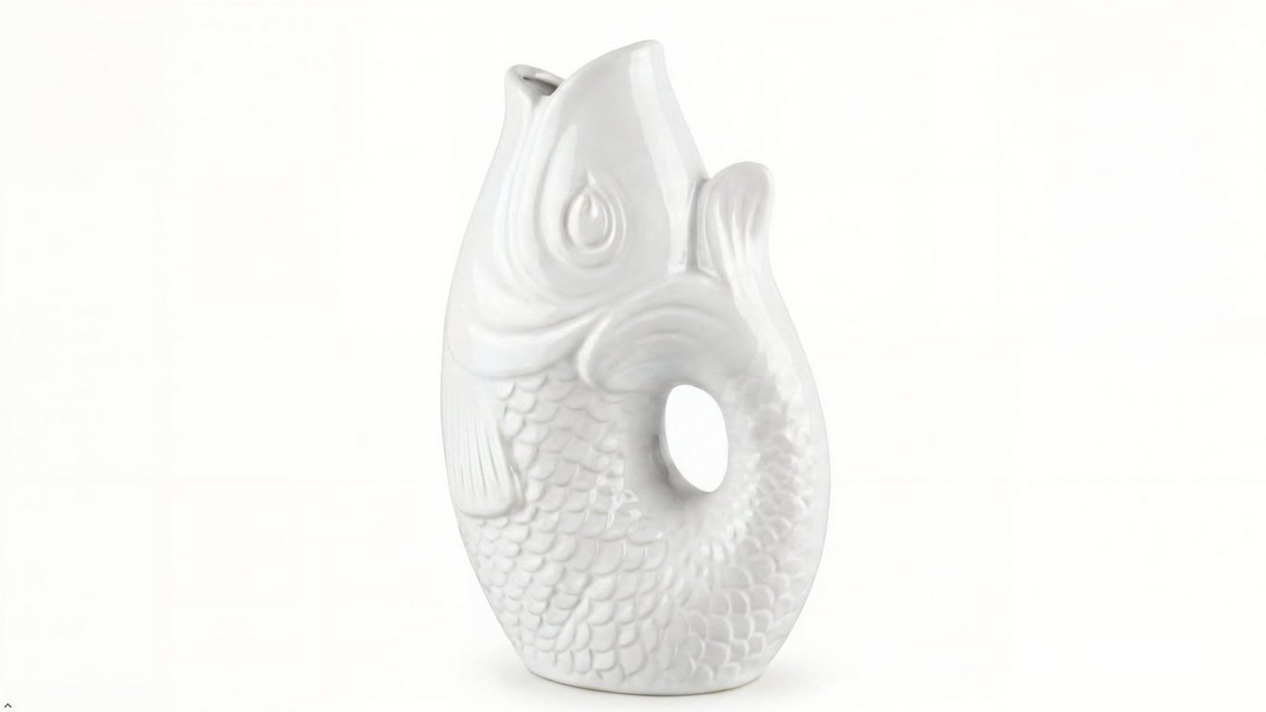 WestCraft Dekovase Fischvase 4 Farben Porzellanvasen bunte Vase in Karpfenform, Dekorative Keramik-Fischvase im zeitlosen Design