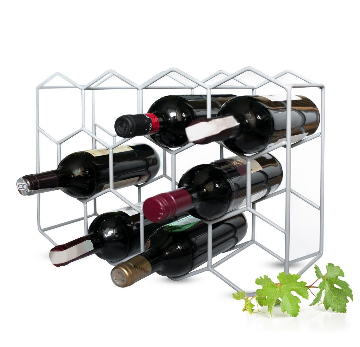 Weinregal aus Metall für 11 Flaschen Weinflaschenregal Weinhalter