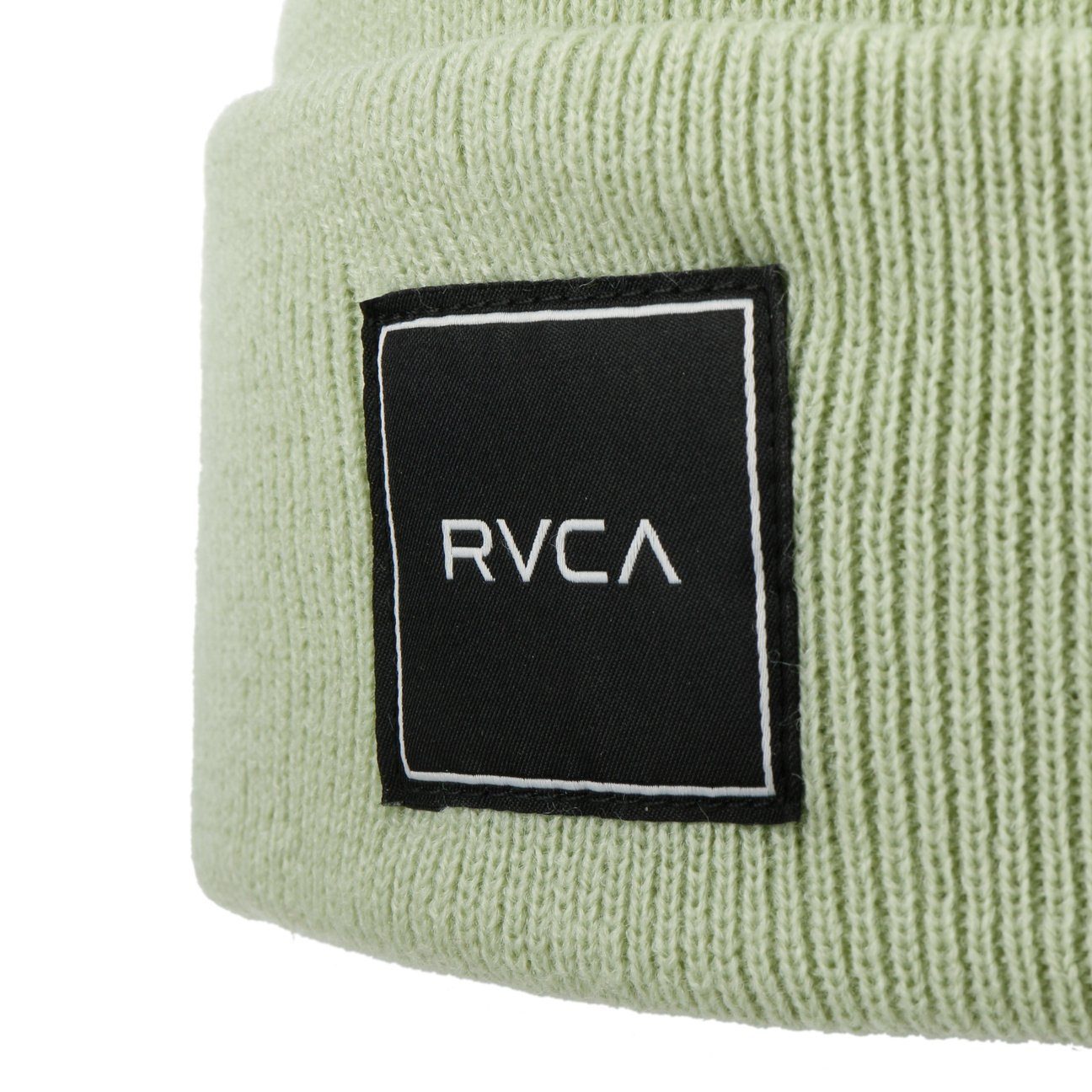 Strickmütze Beanie mit RVCA hellgrün (1-St) Umschlag