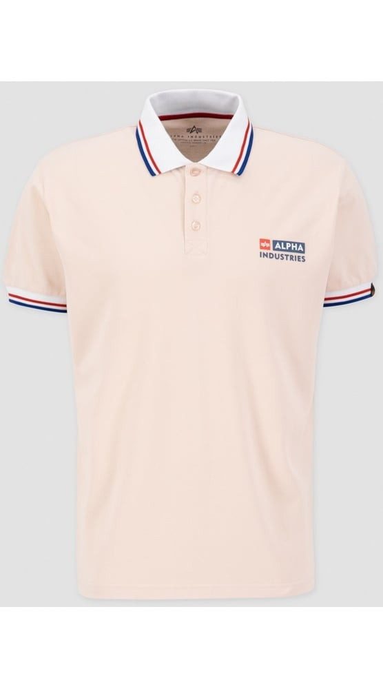 Alpha Industries Poloshirt Contrast (100% Baumwolle) hellorange Herren günstig online kaufen