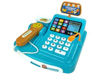 LEAN Toys Kinder-Küchenset Batteriescanner Kassenverpackungen Waage Spielzeuggeld Registrierkasse