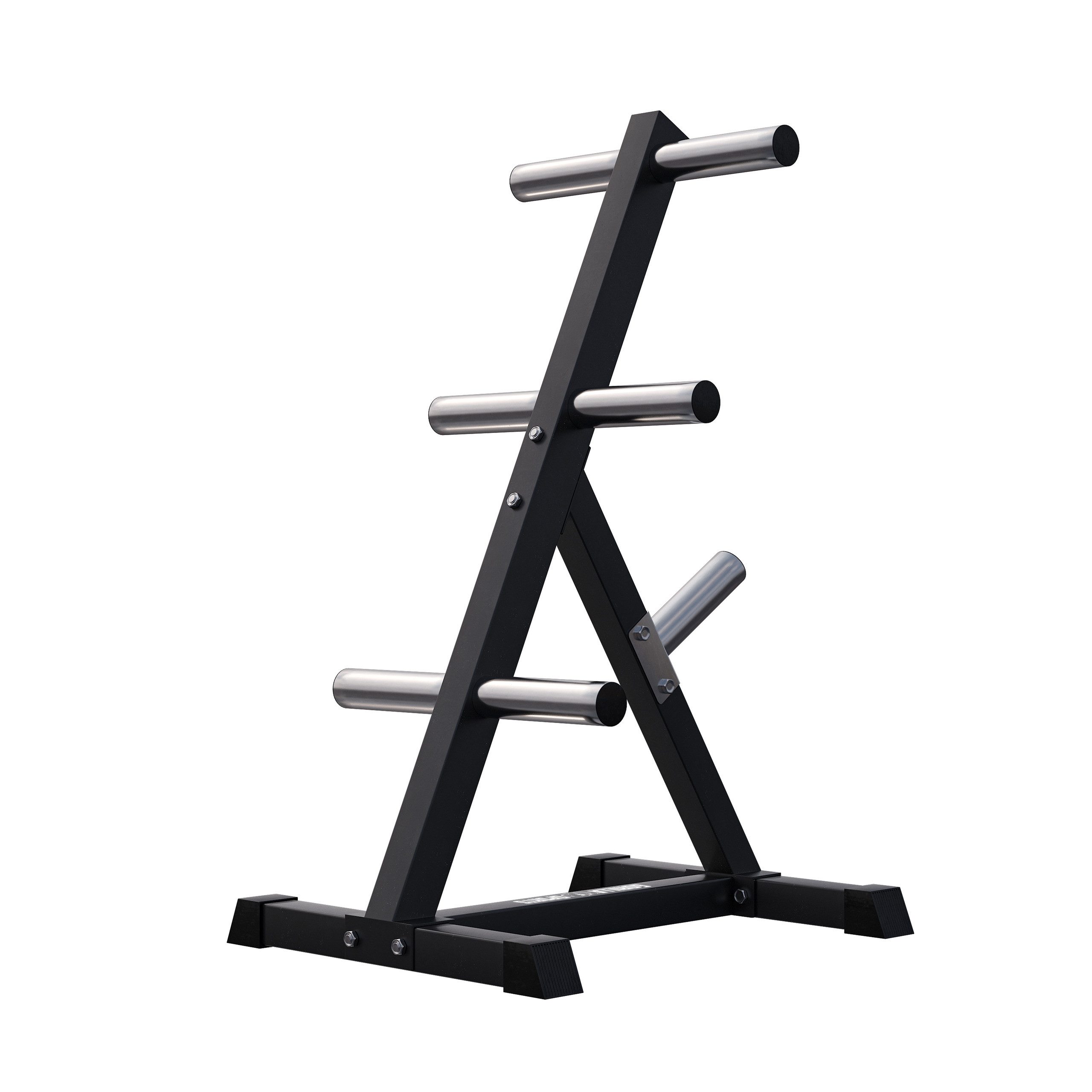 GORILLA SPORTS Hantelscheibenständer 7 Stangen, mit 50 mm Scheibenaufnahme, 350 kg Belastbar, Schwarz/Weiß