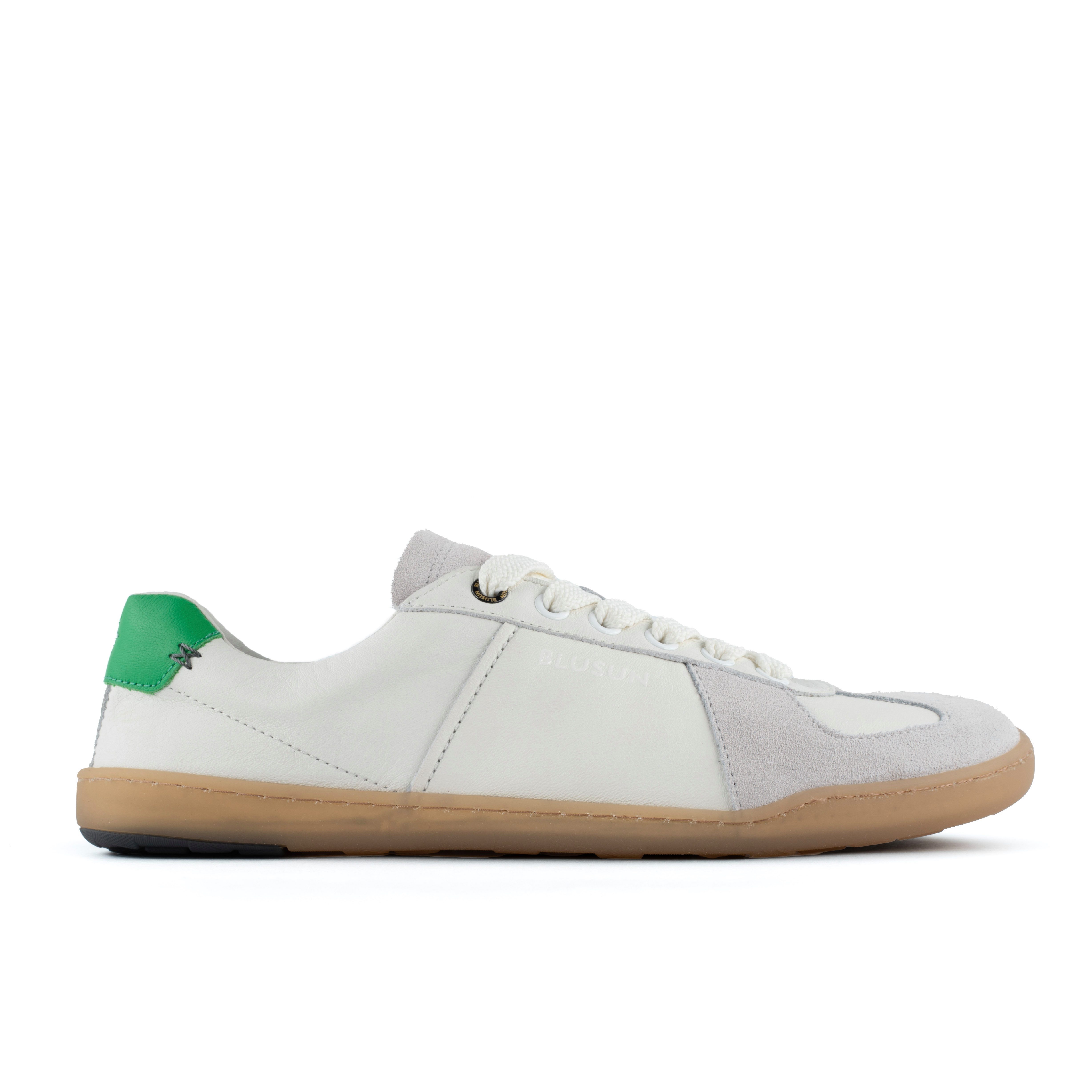 BLUSUN BLSN-2000 Barfuß Herren Sneaker in Glatt- und Velourleder Barfußschuh aus echtem Leder