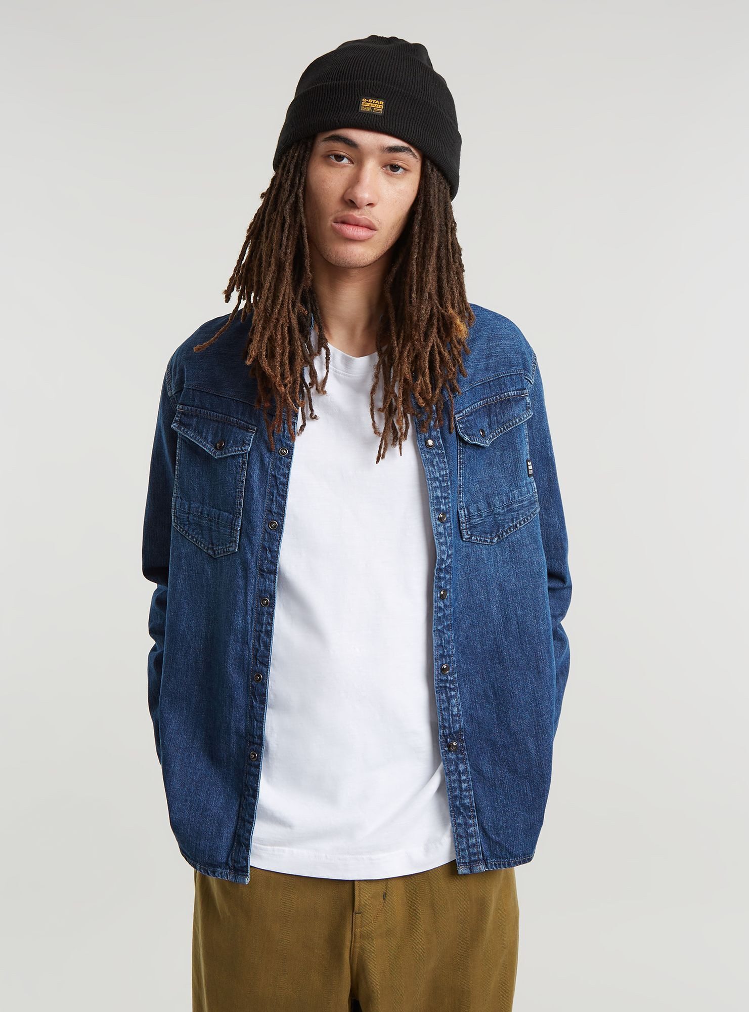 Langarmshirt Dakota Slim Denim Hemd