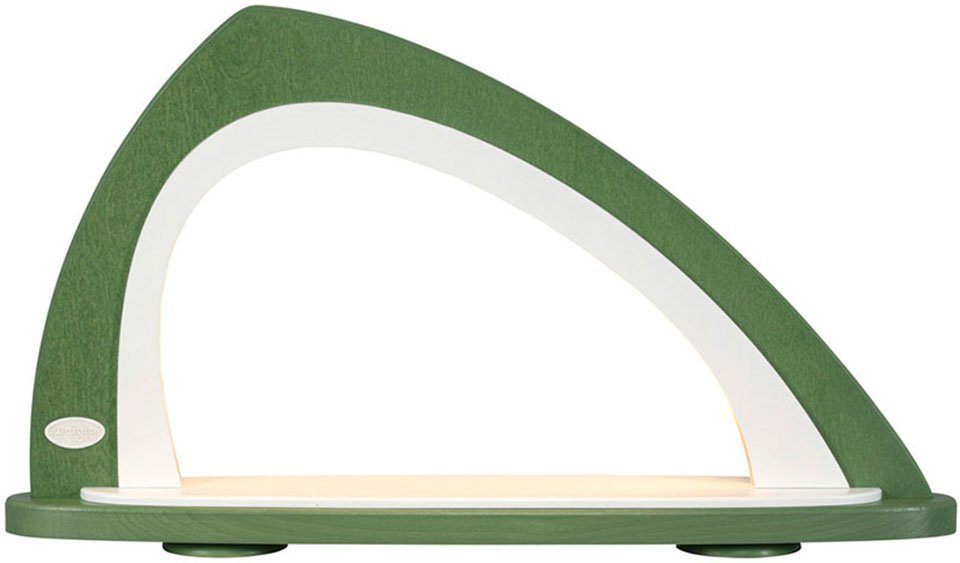 Weigla LED Schwibbogen Weihnachtsdeko Selbstbestücken, (1-tlg), asymmetrisch Leerbogen zum grün/weiß