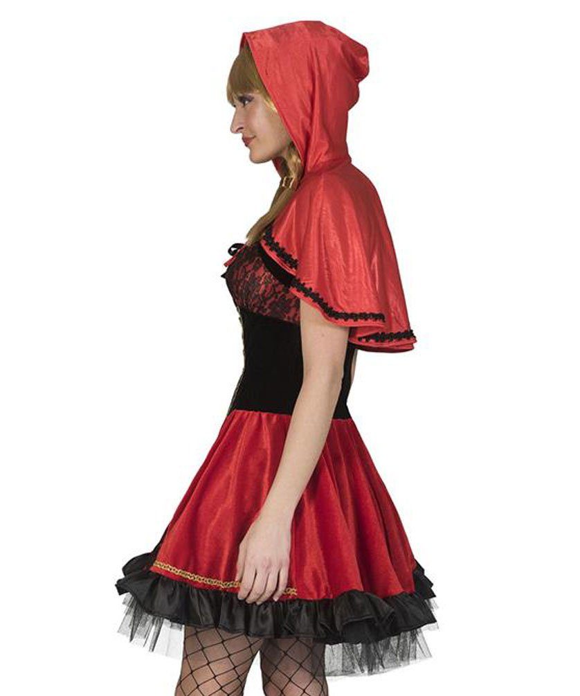 BuzzoXerex Rotkäppchen Kostüm Damen - Kleid Mit Umhang Für Halloween & Karneval
