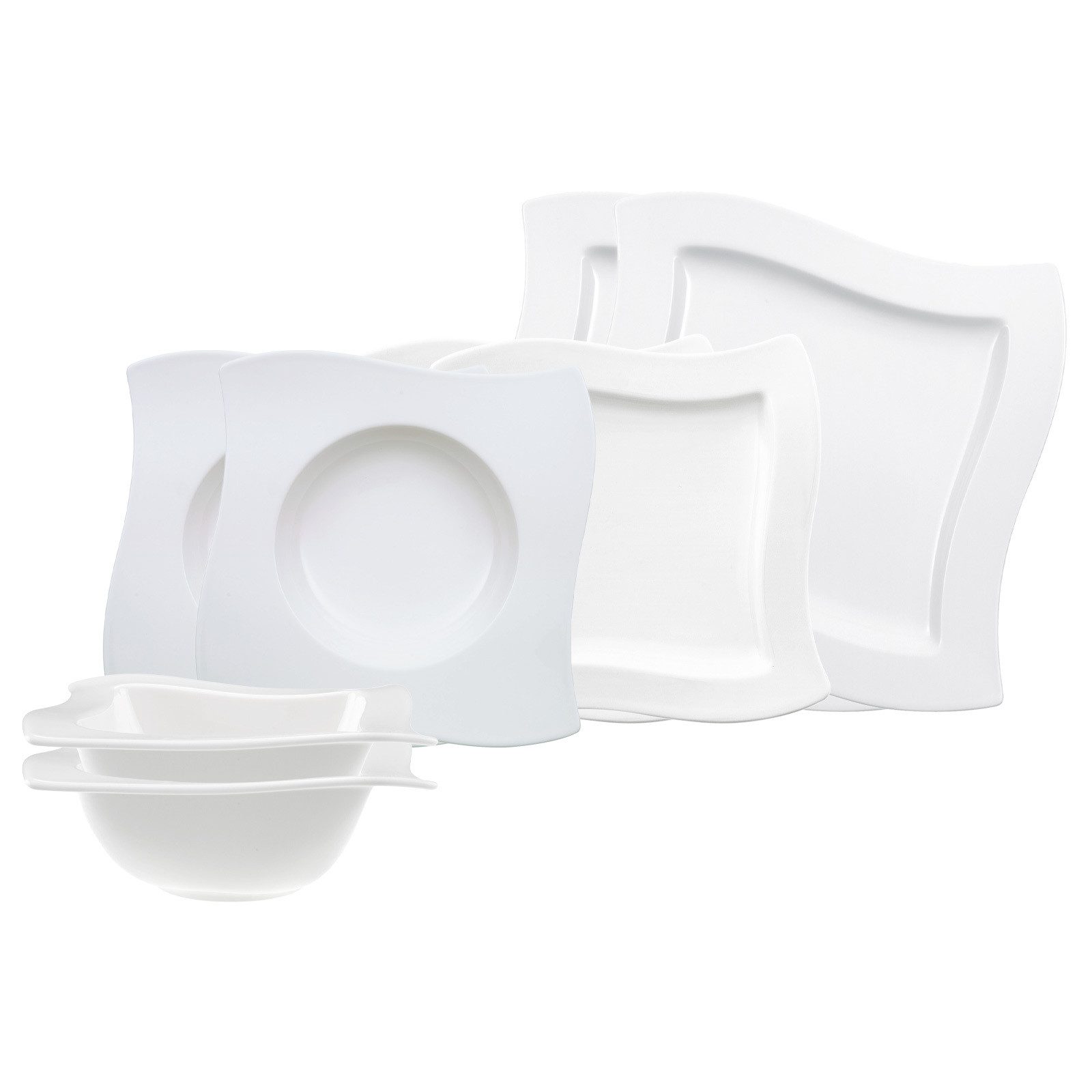 Villeroy & Boch Kombiservice NewWave Einsteiger-Set 8er Set (8-tlg), 2 Personen, Porzellan