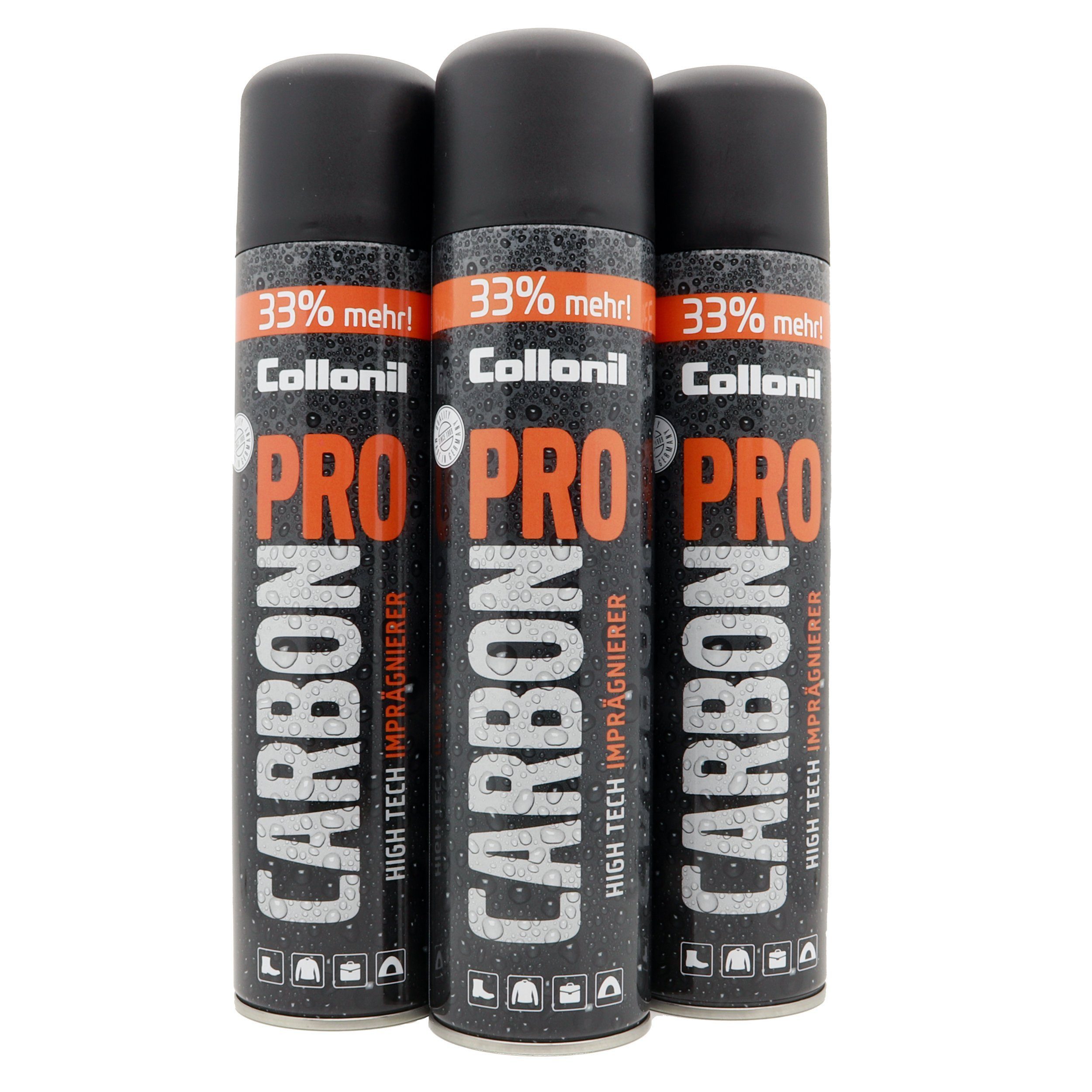 3x 400ml Collonil Carbon Pro für Schuhe & Bekleidung Schuh-Imprägnierspray