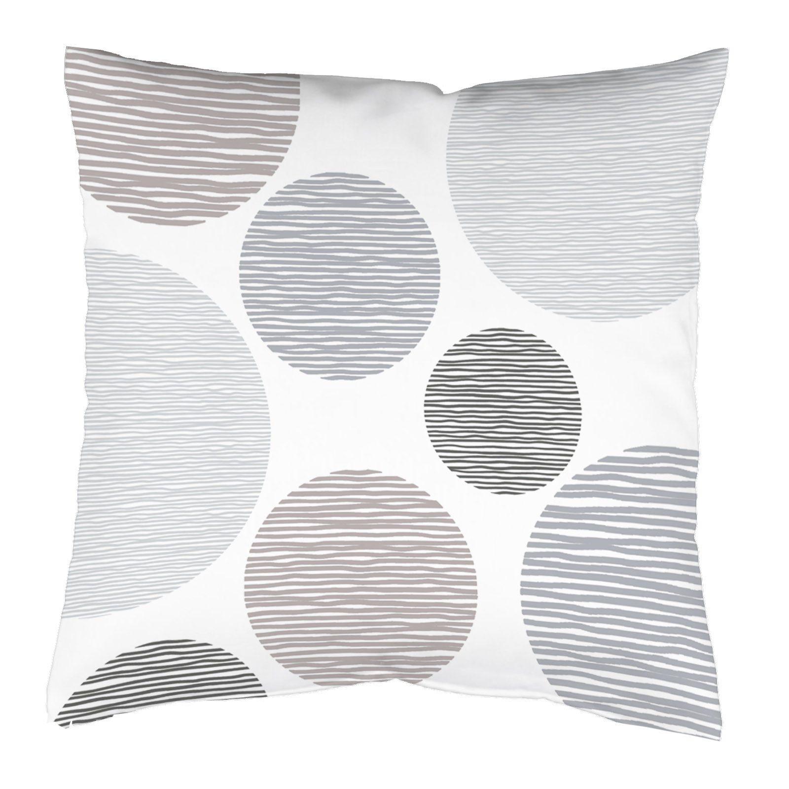 Home Basics Gardine Kissenhülle BORDEN samt, Kreisdruck, ohne Füllung, beid günstig online kaufen