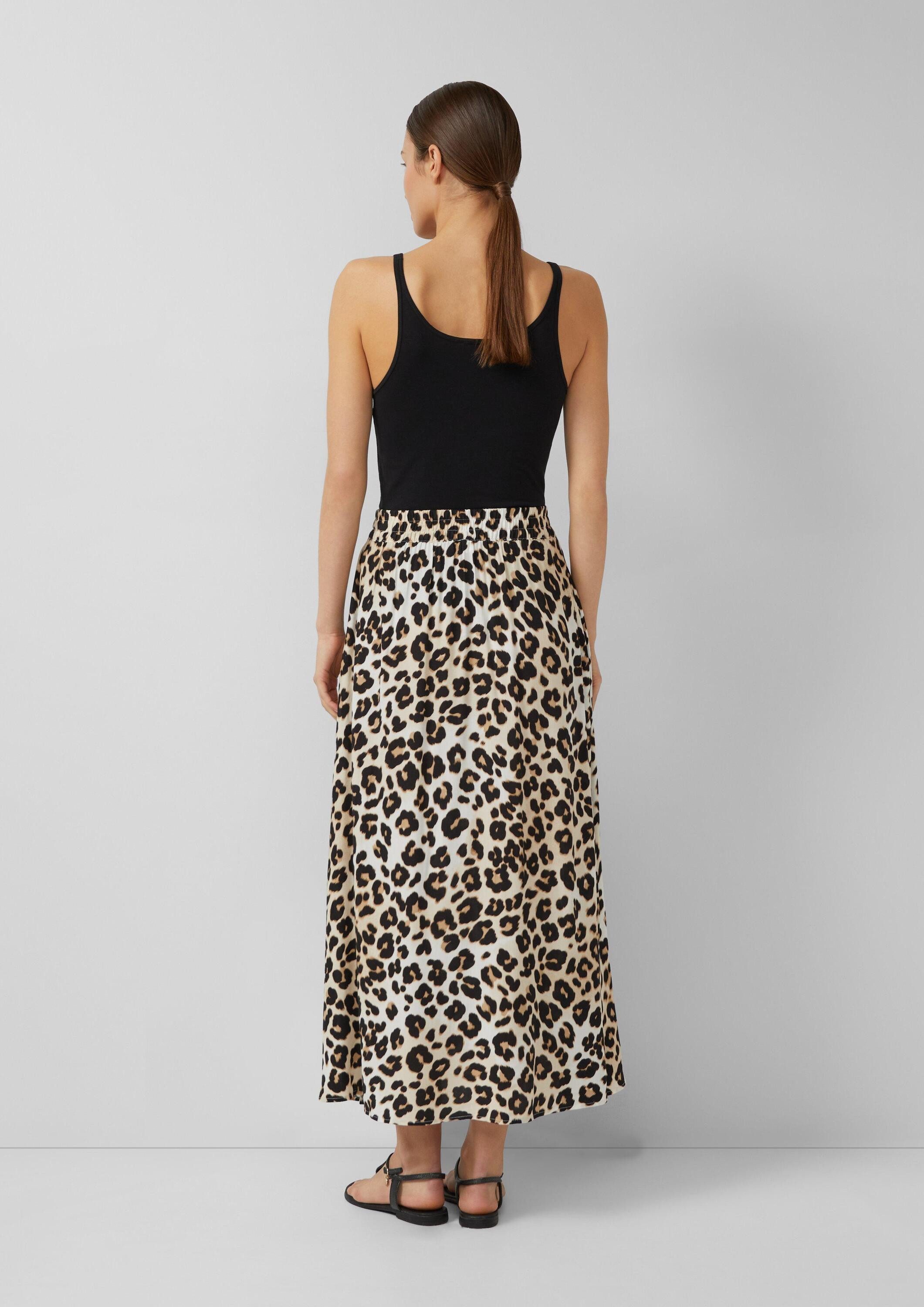 s.Oliver Midirock Rock Midirock mit Leoprint und Seitenschlitz