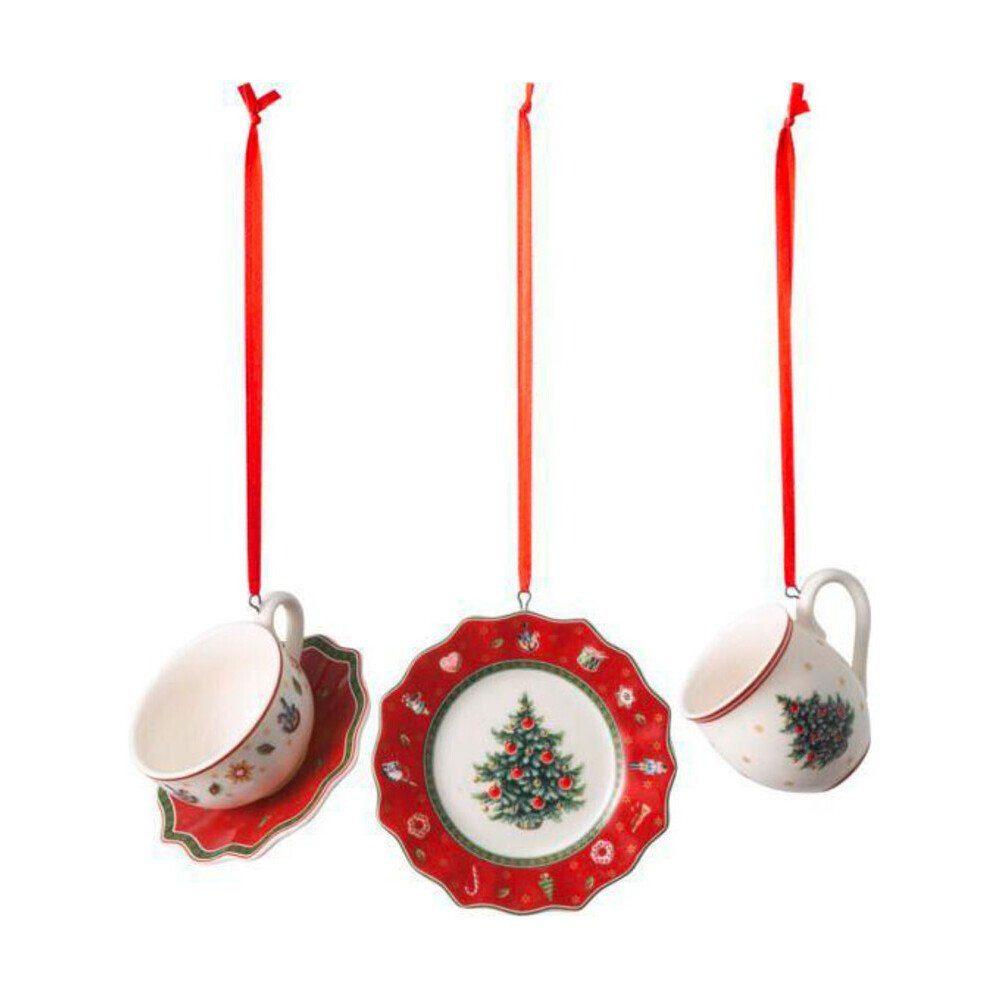 Villeroy & Boch Dekoobjekt Ornamente-Set Geschirr 3-tlg. Toy’s Delight (Dekoset, 3 St., 3x Ornament-Set), Premium Porcelain, Handwäsche empfohlen