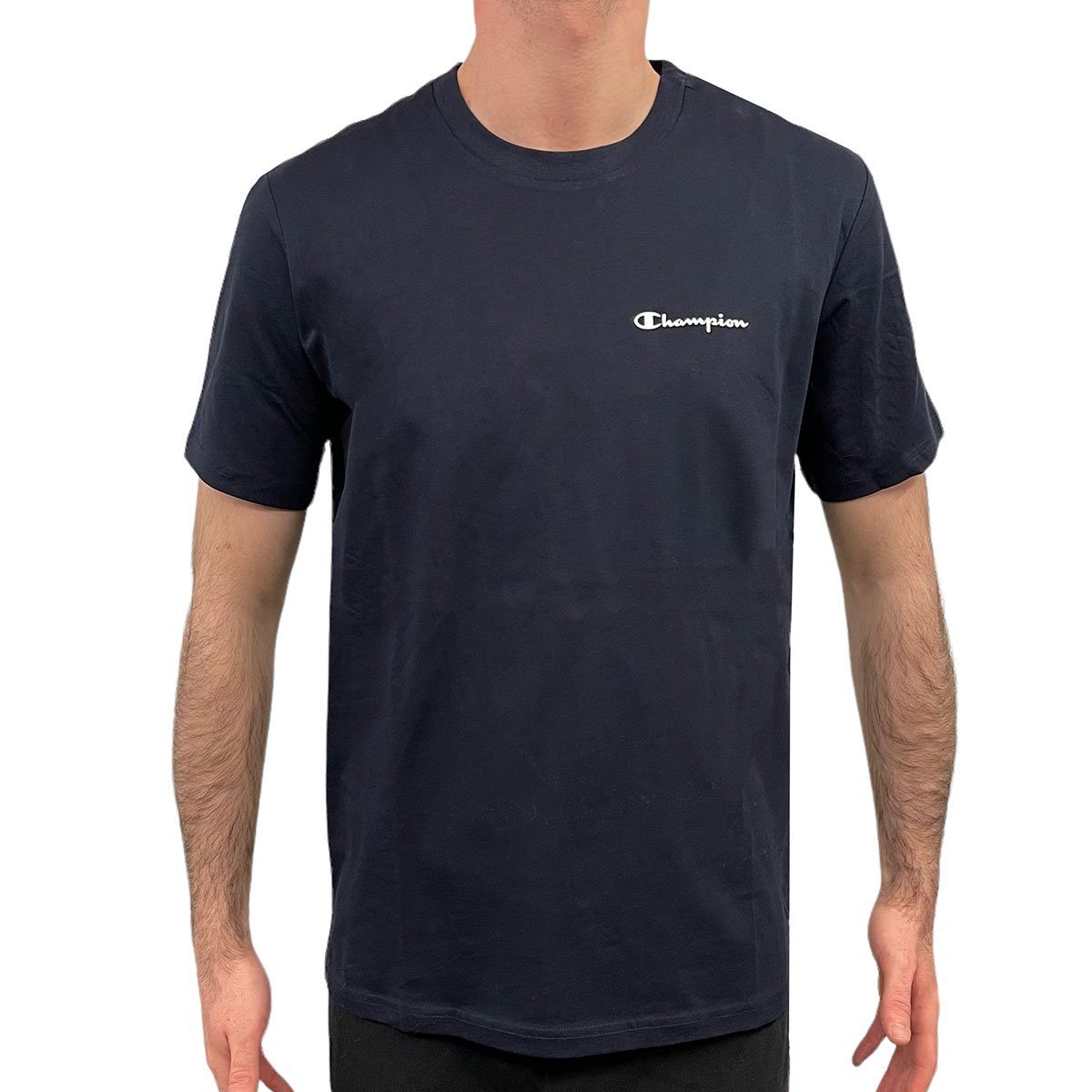 Champion T-Shirt Small Logo (1-tlg) dunkelblau