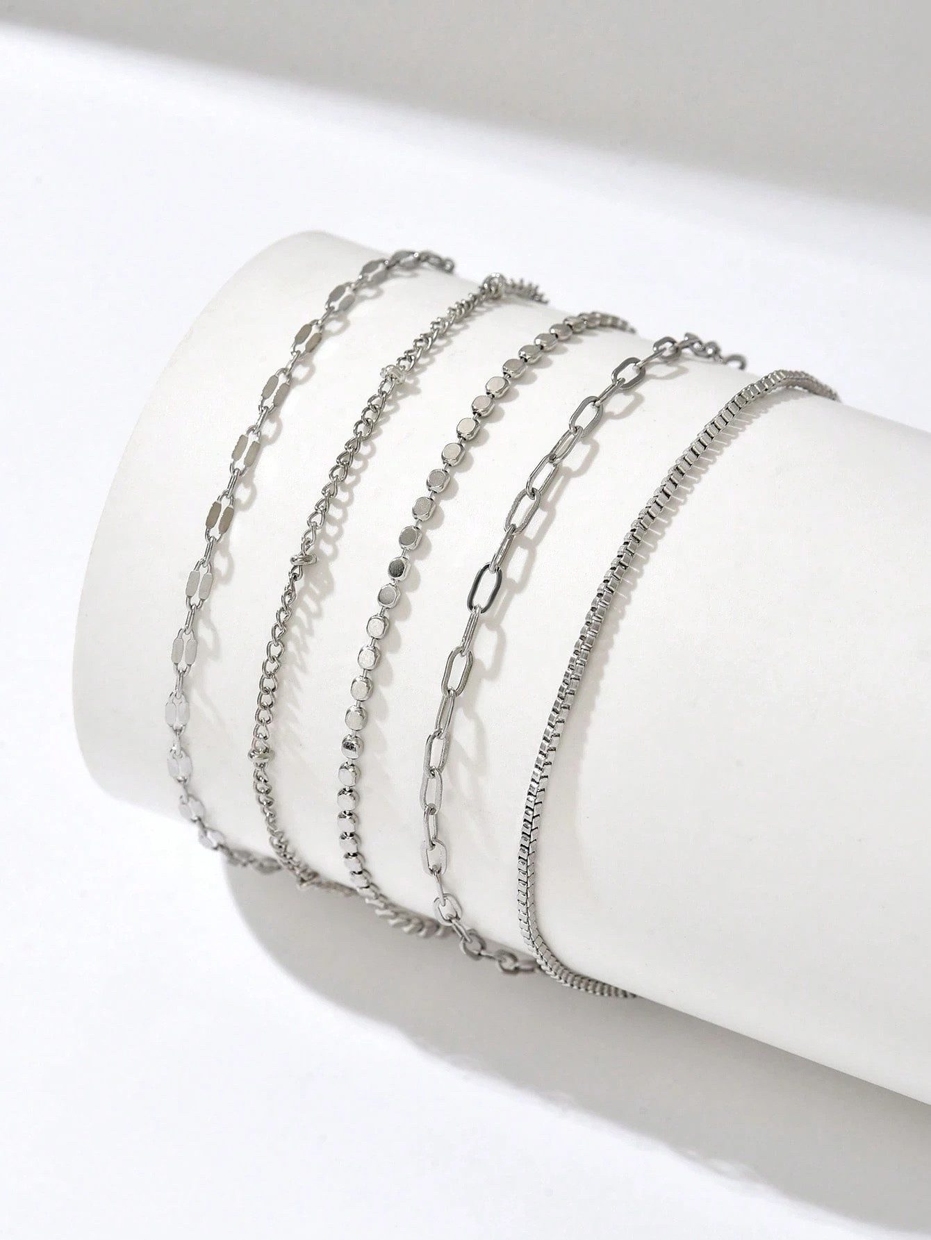 The Beauty House Armband Set Minimalistische Damen Armbänder Set, 4 zarte K günstig online kaufen