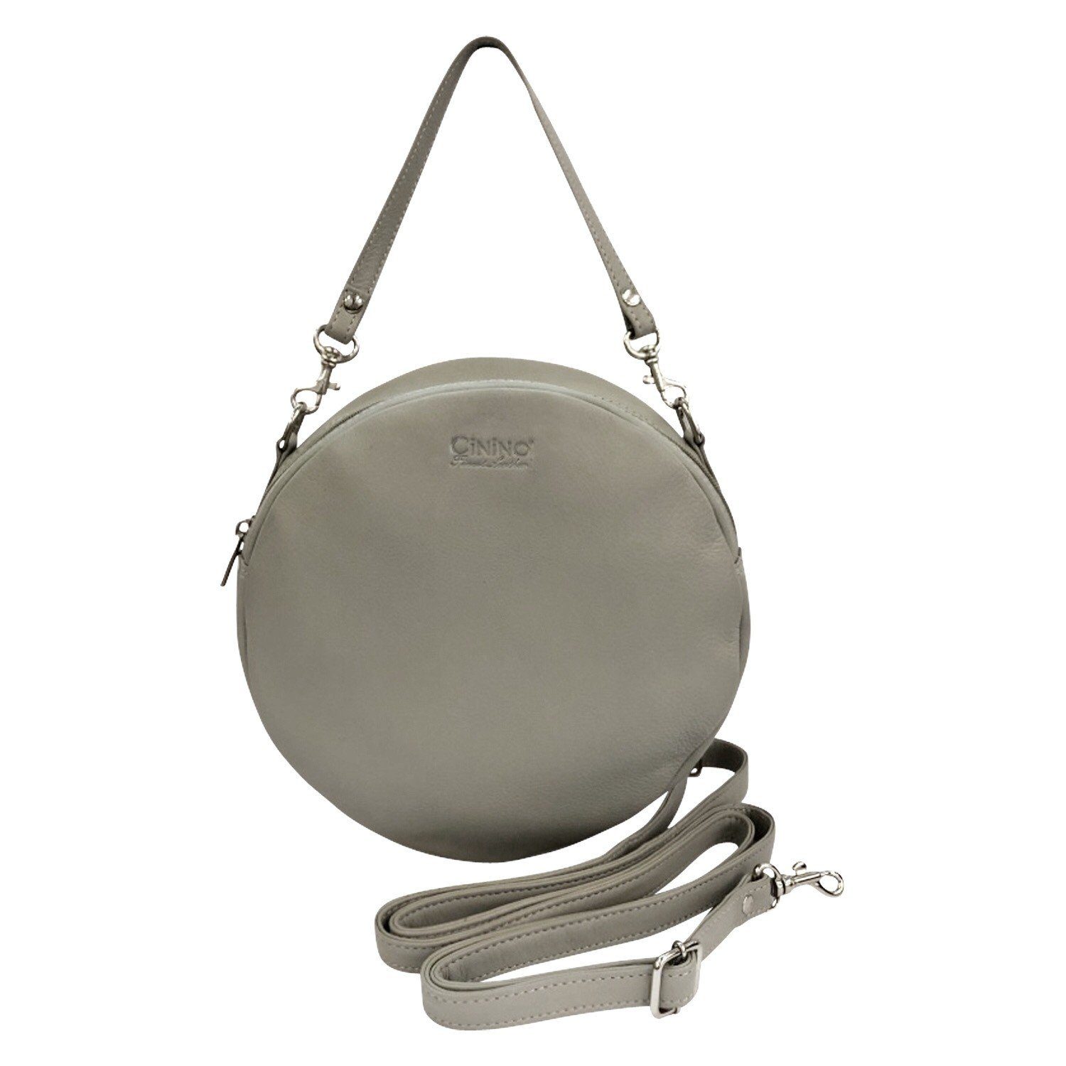 Cinino Handtasche C6011, Ledertasche Schultertasche Umhängetasche