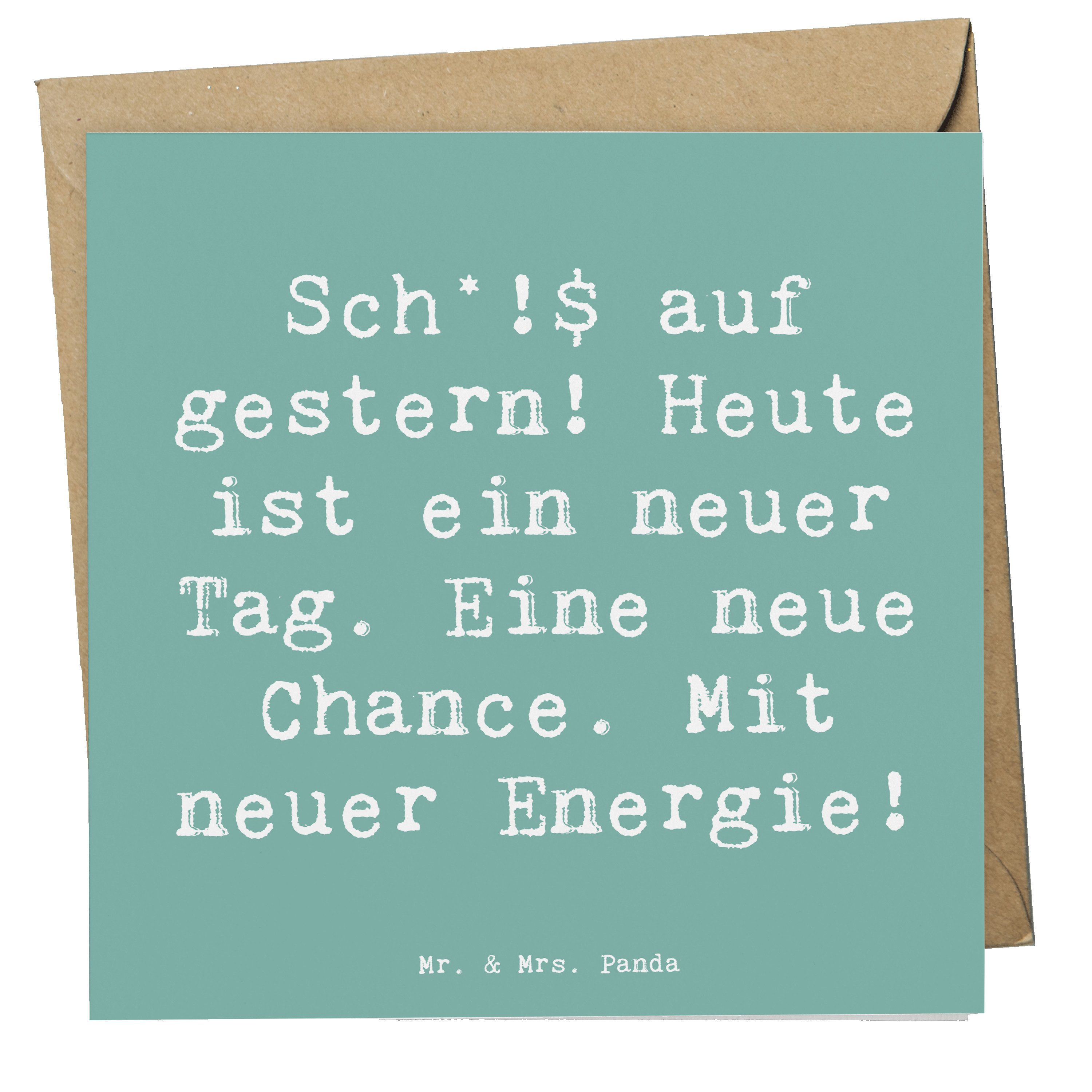 Grußkarte Selbstzweifel Neuanfang - Meeresbrise - Geschenk, Sch*!$ auf gestern