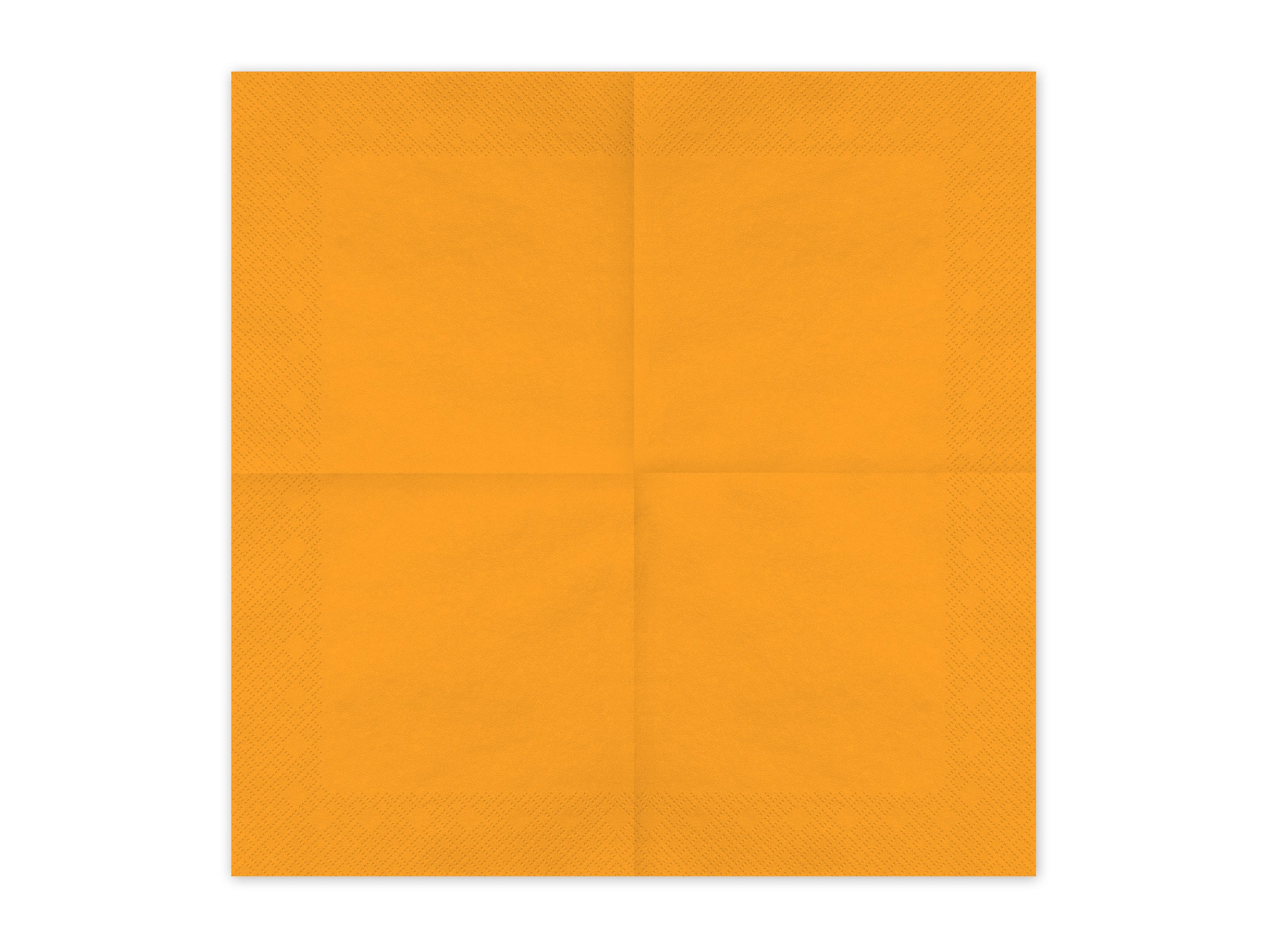 partydeco Papierserviette, Servietten Papier 33x33cm 2-lagig 20 Stück Orange