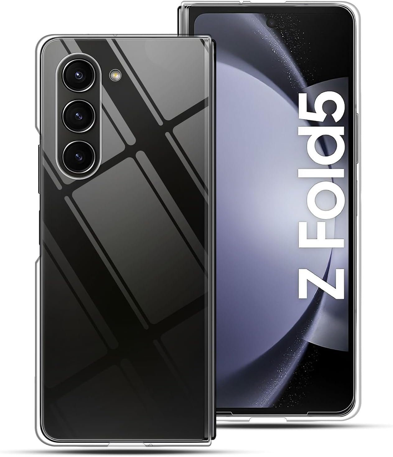 MSM Handyhülle Hülle für Samsung Galaxy Z Fold 5 Silikon Schutzhülle TPU Tasche Klar
