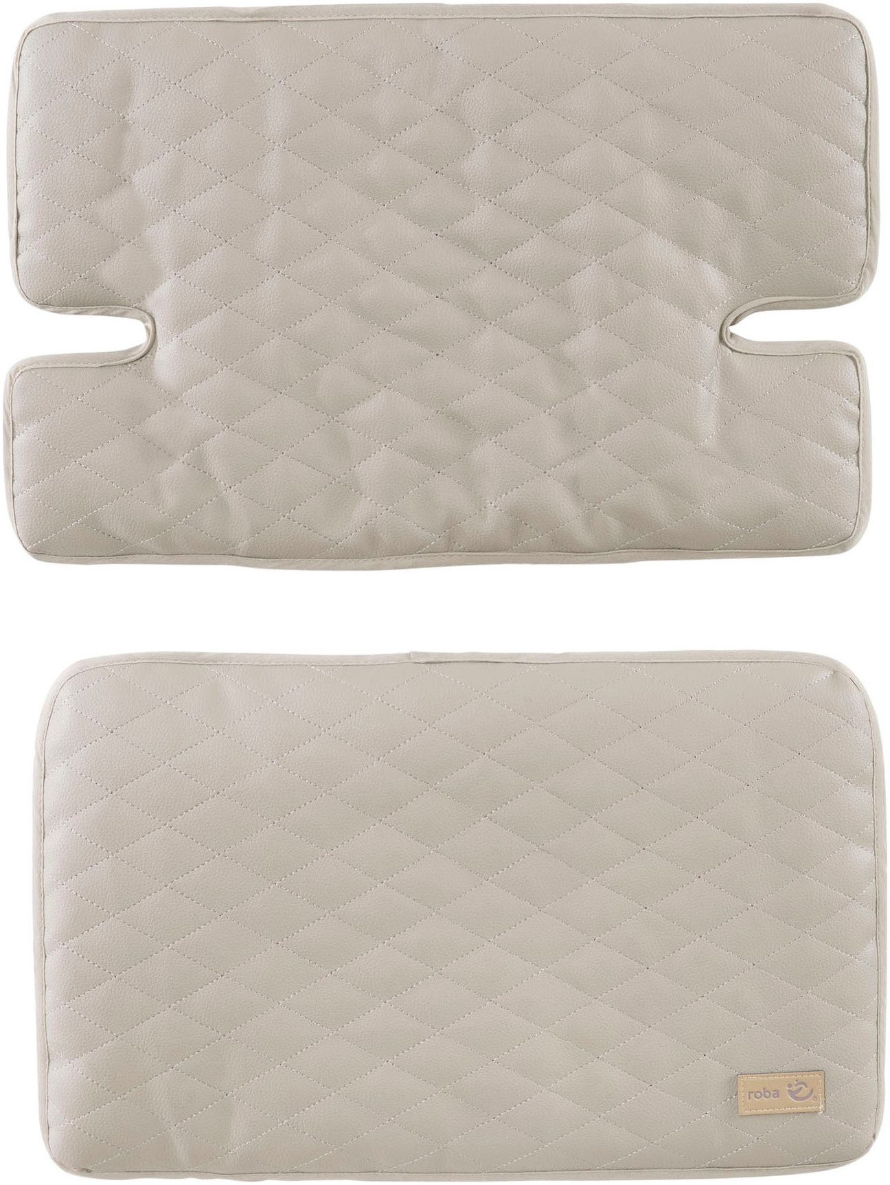 roba® Подкладки для сидения Greyish gesteppt, (Set, 2-tlg), passend zu den Hochstühlen 'Nature Up'