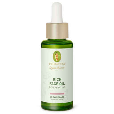 Primavera Life GmbH Gesichtspflege Rich Face Oil - Regenerating, 30 ml Standard, 1-tlg., NATRUE, LBU (Leaping Bunny)