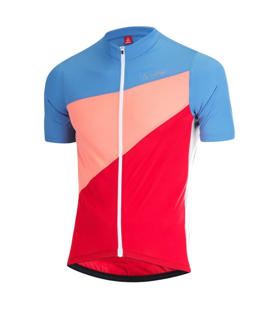 Löffler T-Shirt Fahrrad-Shirt Bike Jersey Lefty (Full-Zip, 3 Rückentaschen)