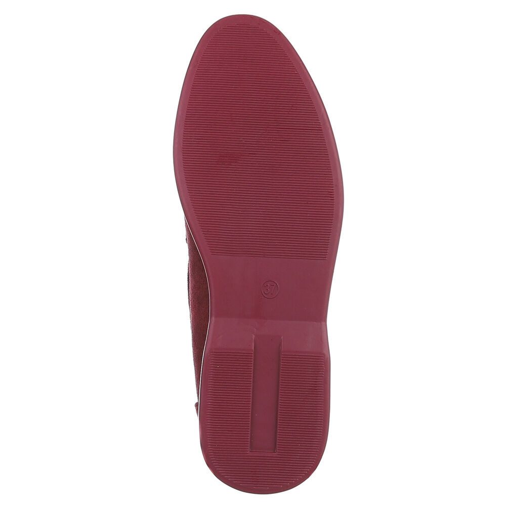 Ital-Design Eleganter Damen Slip-On Schuh mit hohem Tragekomfort Slipper (90927368) Blockabsatz Mokassins in Weinrot