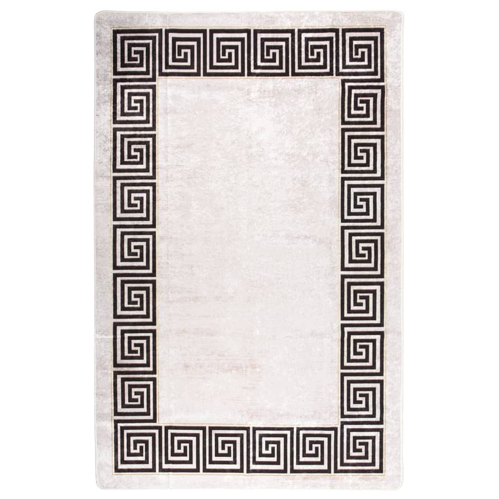 vidaXL Teppich 80 x 150 cm Teppich Waschbar 80x150 cm Hellbeige Rutschfest, Rechteckig, Höhe: 0 mm