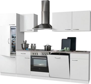 wiho Küchen Küchenzeile Kiel, mit E-Geräten, inkl. Geschirrspüler, Breite 280 cm