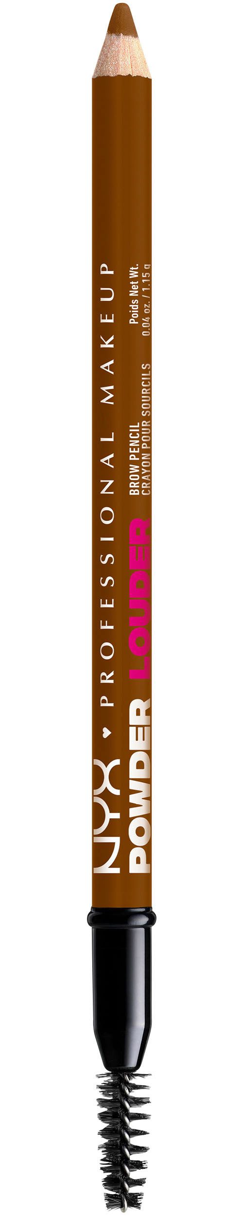 NYX PROFESSIONAL MAKEUP Augenbrauenpflege POWDER LOUDER BROW PENCIL, verleiht sowohl verdichtete als auch voller aussehende Augenbrauen