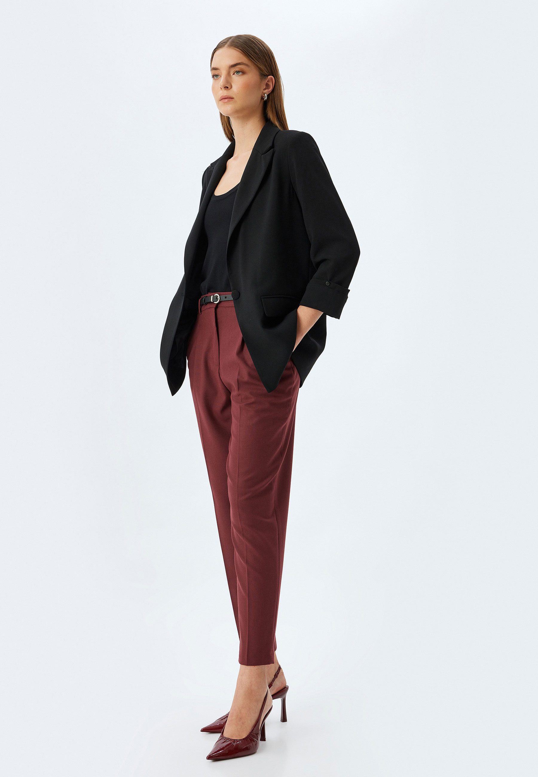 Koton Anzughose Normale Leibhöhe Carrot