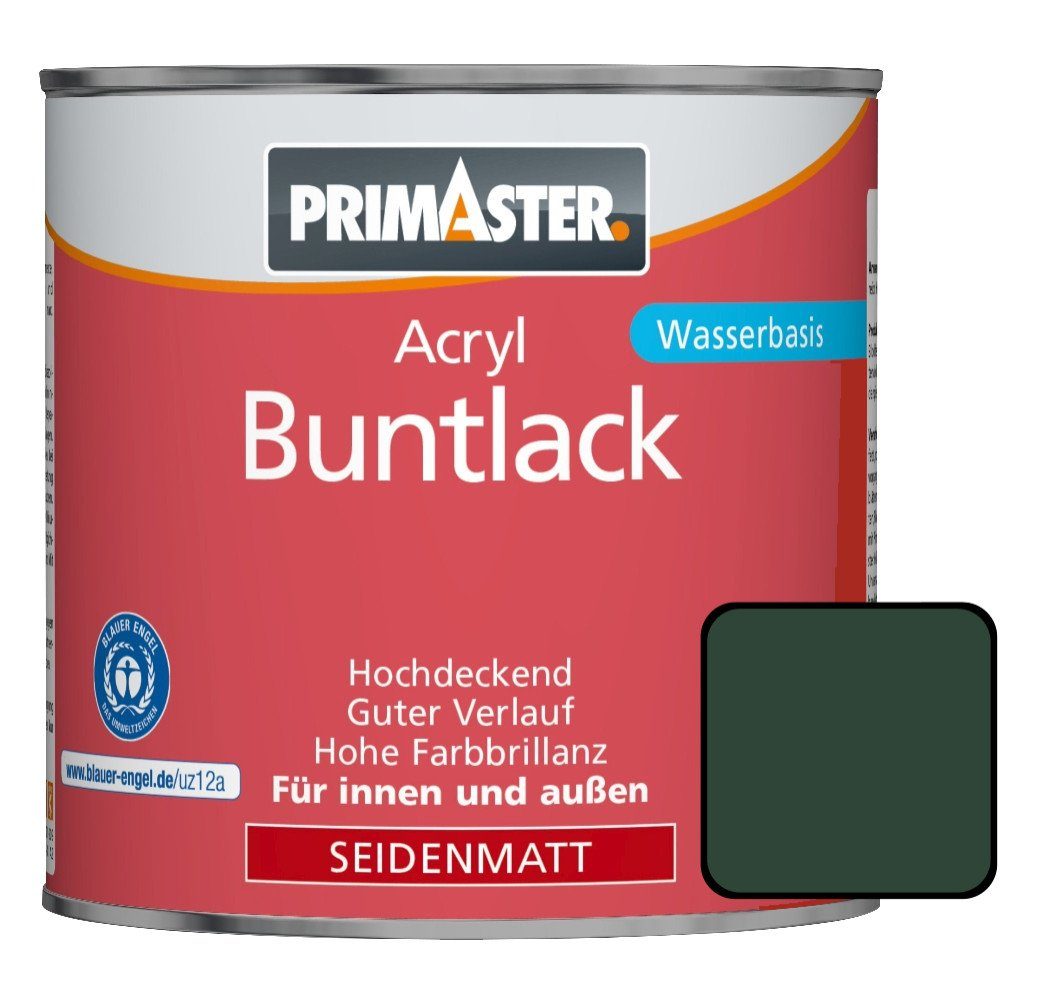 Acryl ml Acryl-Buntlack 6005 Buntlack RAL 750 moosgrün Primaster Primaster