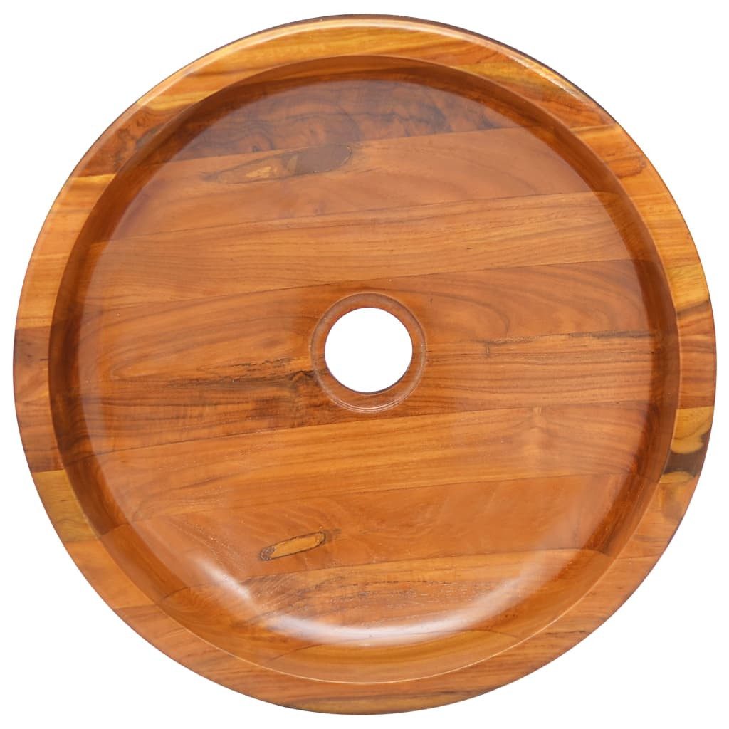 vidaXL Waschbecken Waschbecken Badezimmer Aufsatzwaschbecken Massivholz Teak 40x10 cm