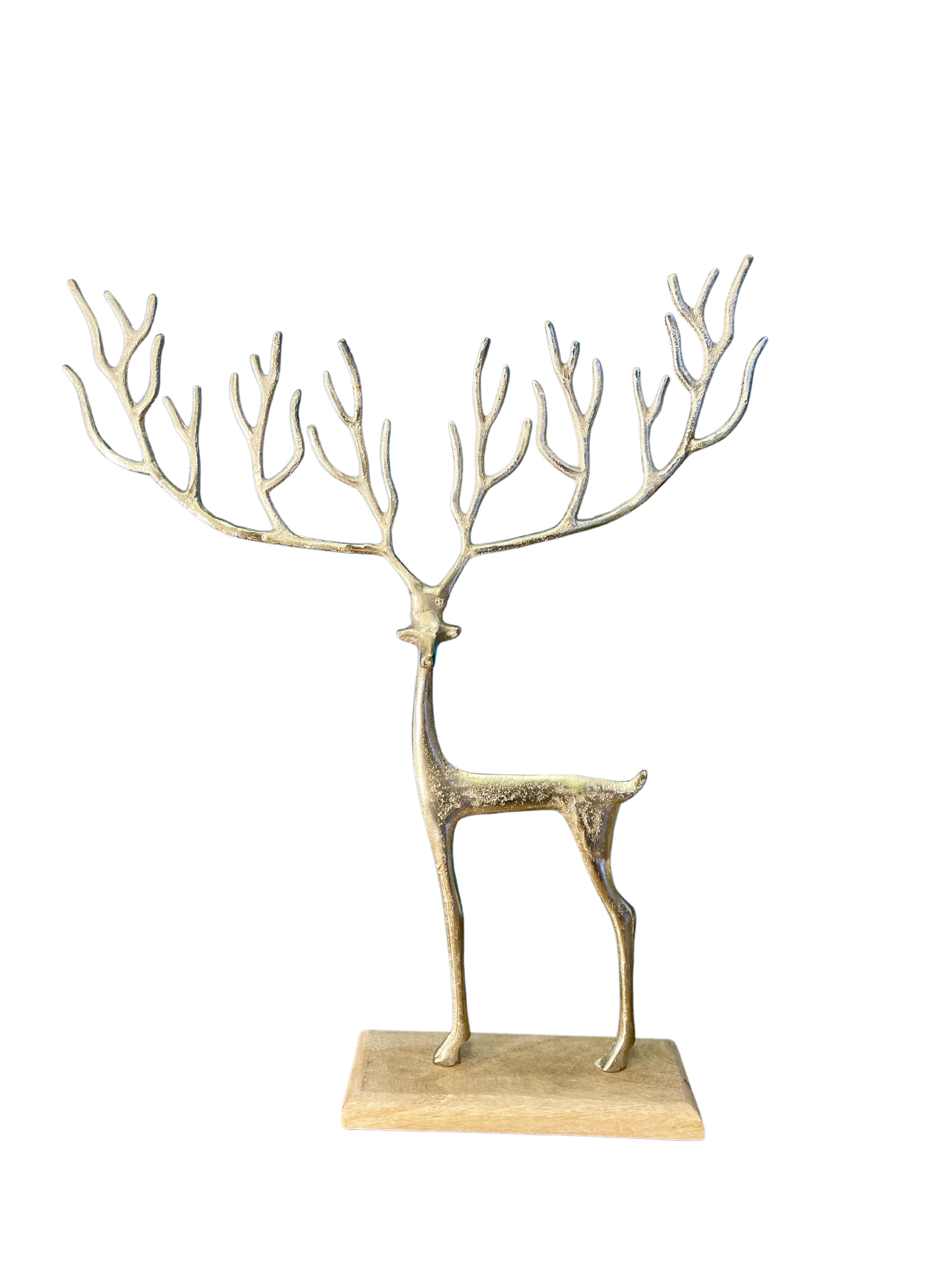 MF Skulptur Goldenes Rentier mit Grafischem günstig online kaufen
