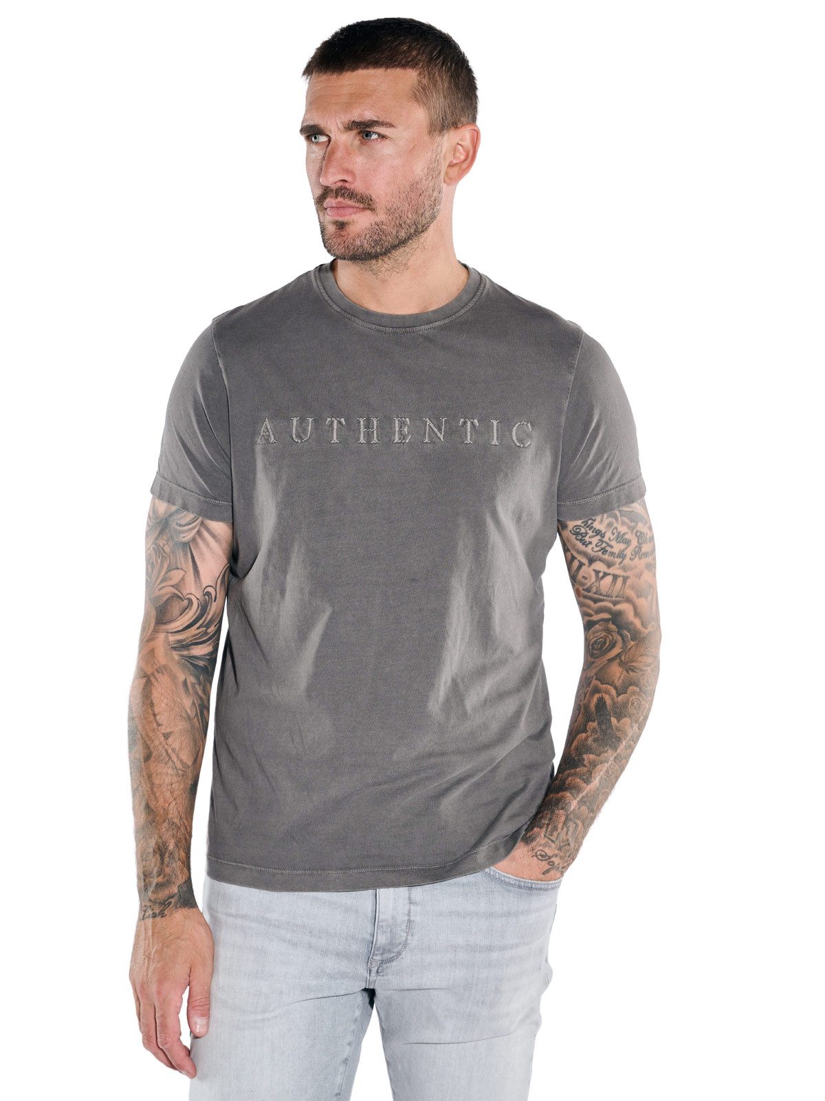 emilio adani T-Shirt emilio adani Herren T-Shirt mit Print, Dunkelbraun